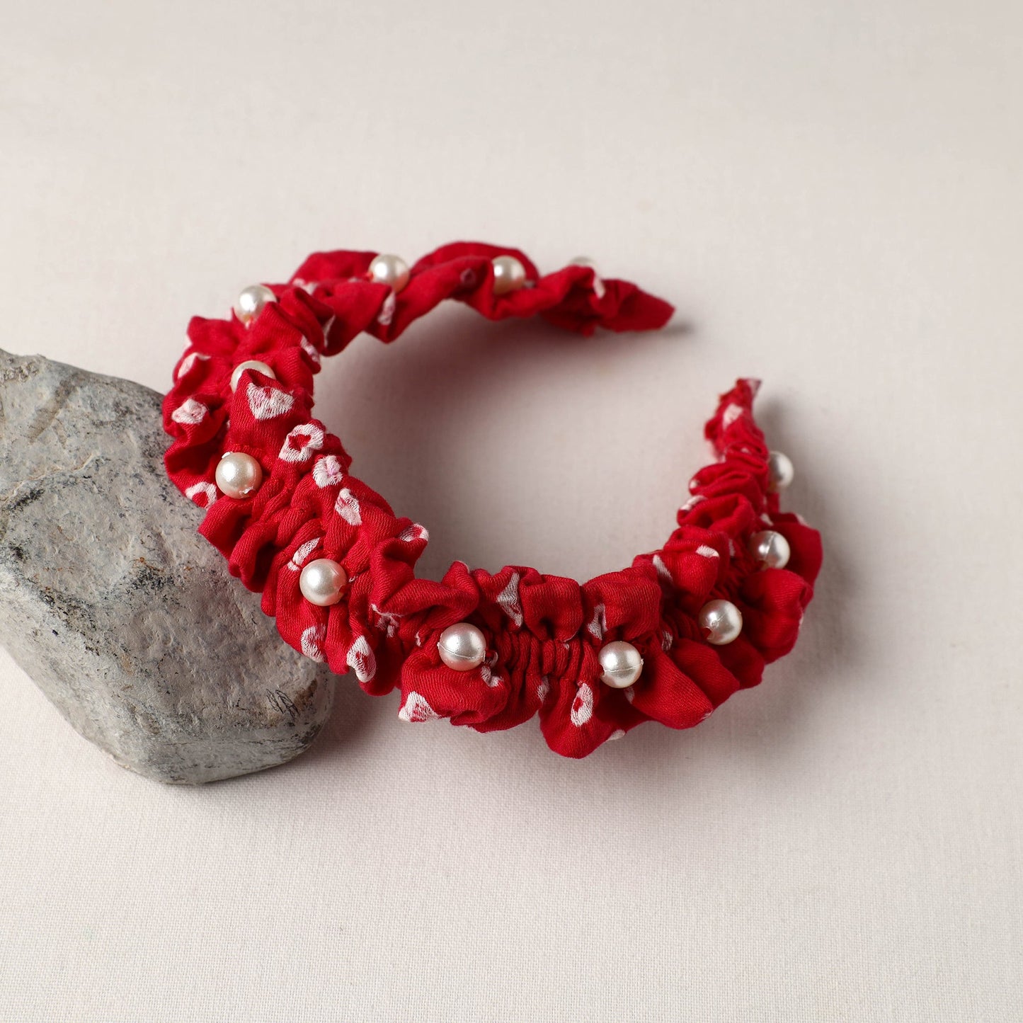 Handmade Fabart & Beadwork Hair Band
