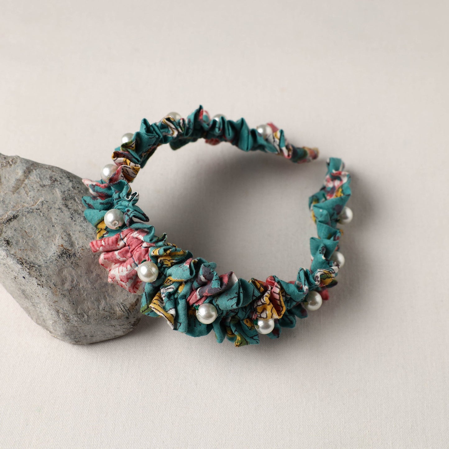 Handmade Fabart & Beadwork Hair Band