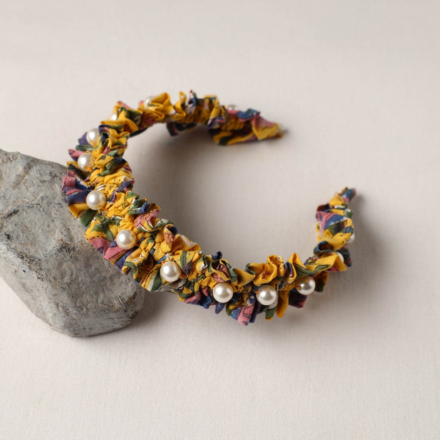 Handmade Fabart & Beadwork Hair Band