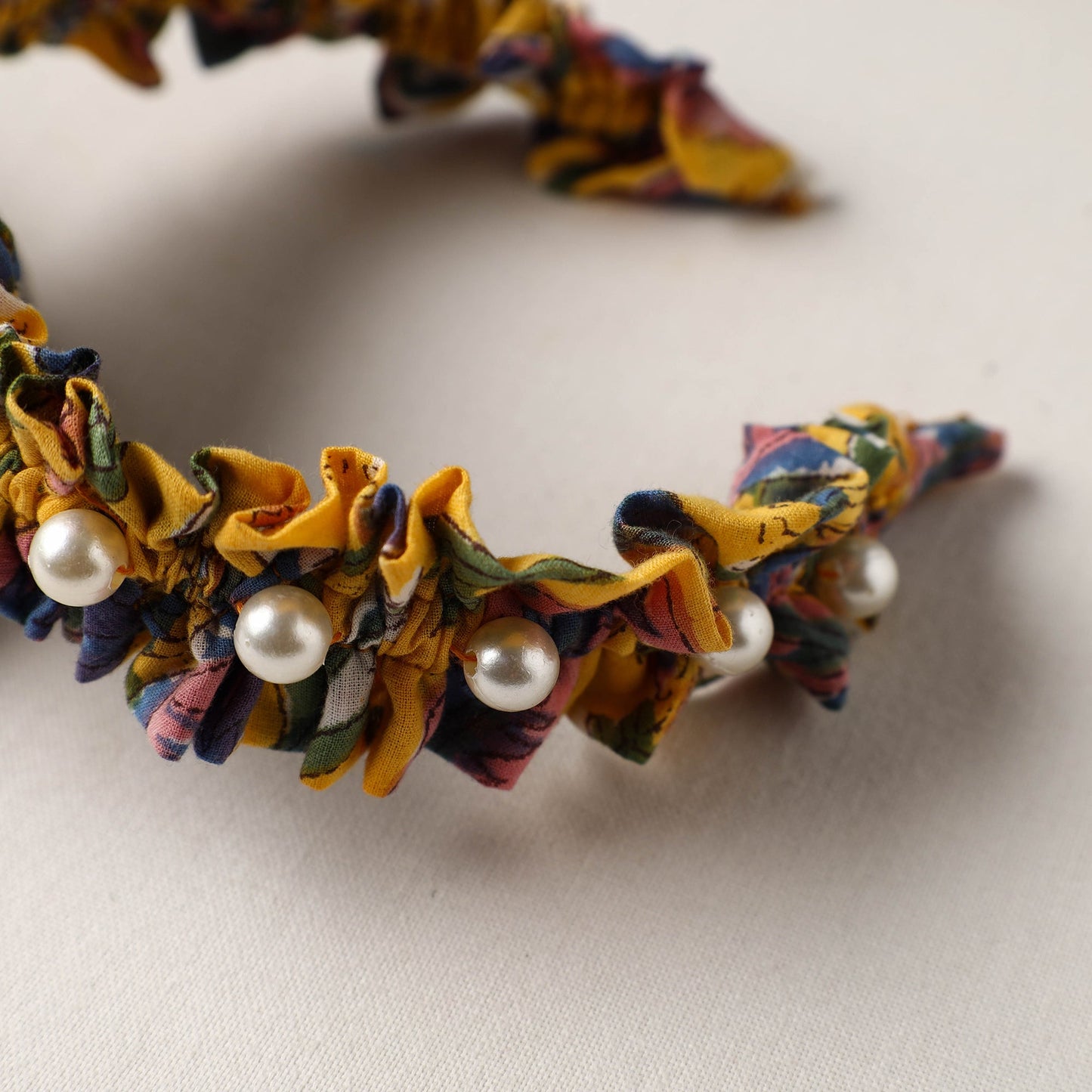 Handmade Fabart & Beadwork Hair Band