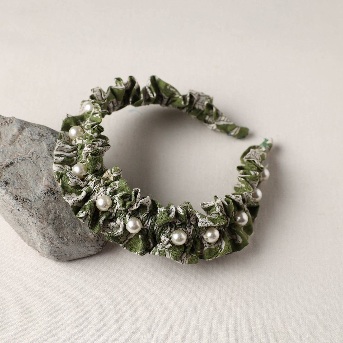 Handmade Fabart & Beadwork Hair Band