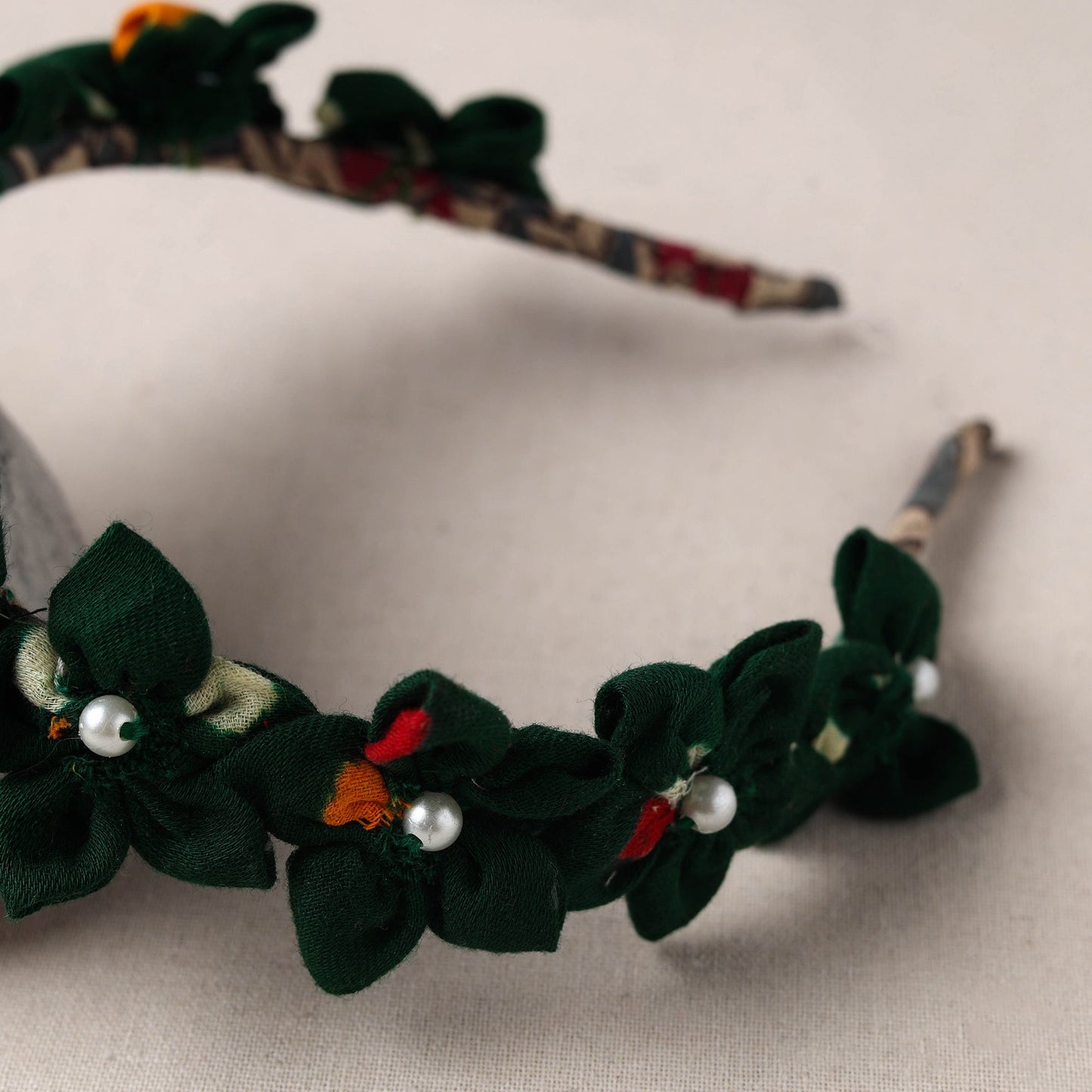 Handmade Fabart & Beadwork Hair Band