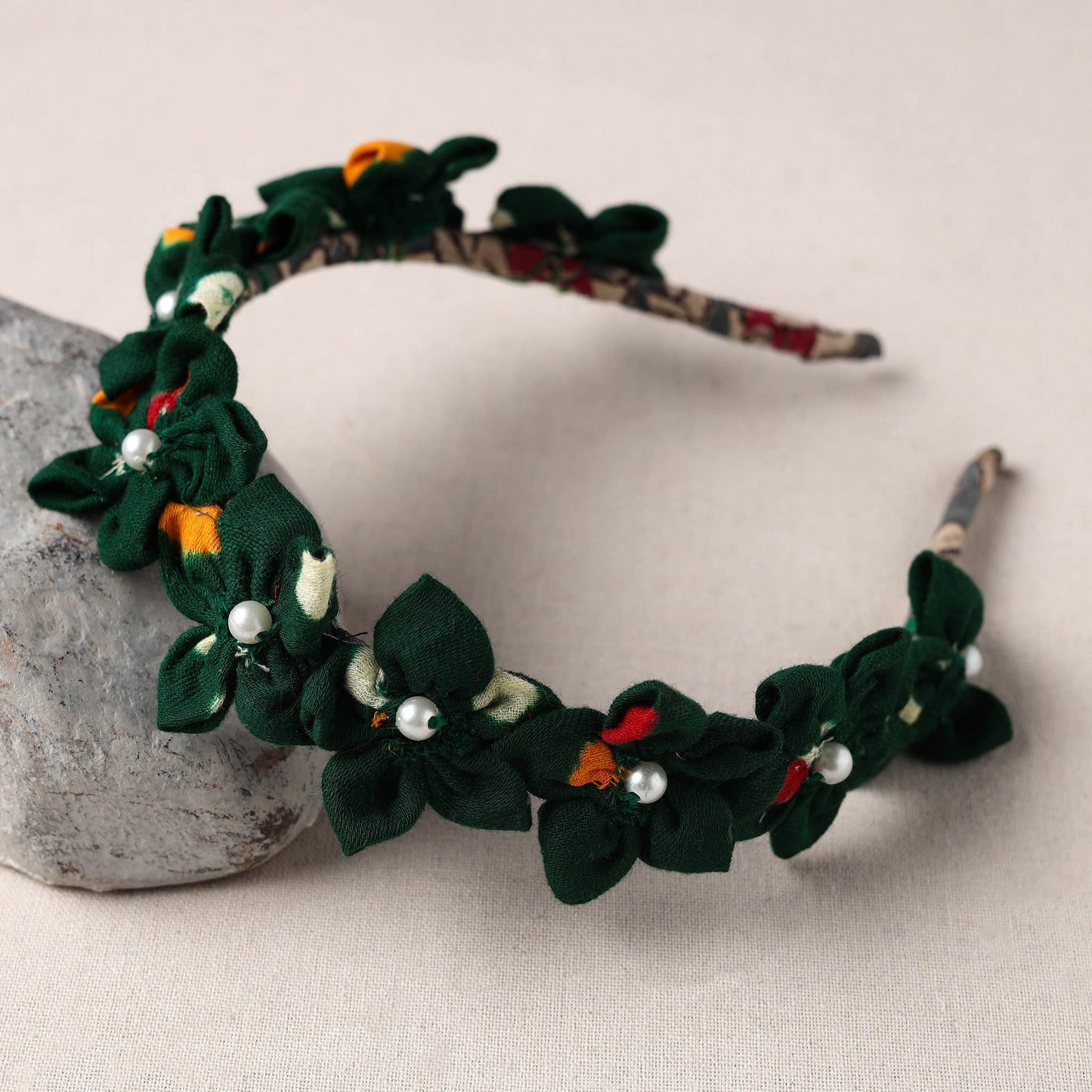Handmade Fabart & Beadwork Hair Band