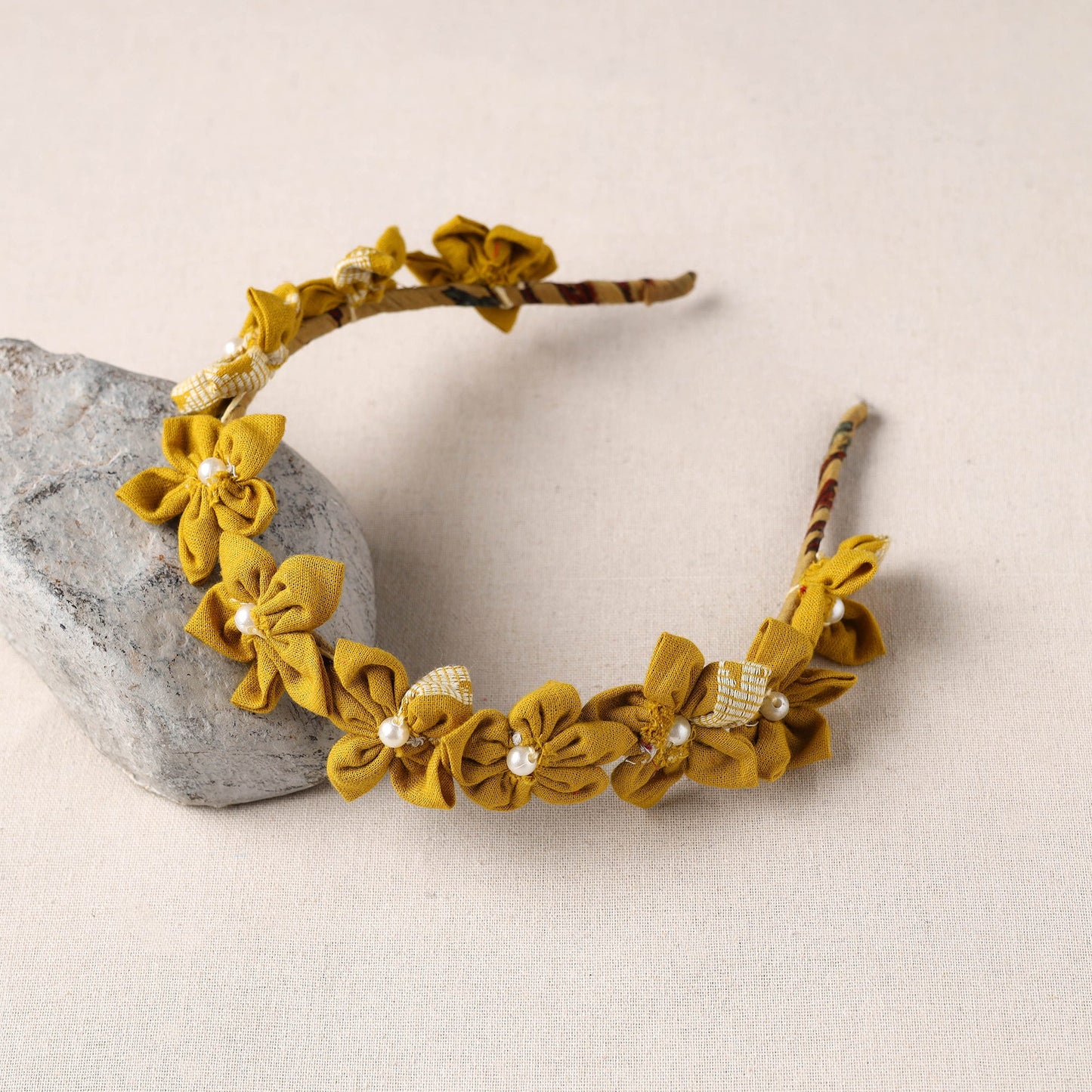 Handmade Fabart & Beadwork Hair Band
