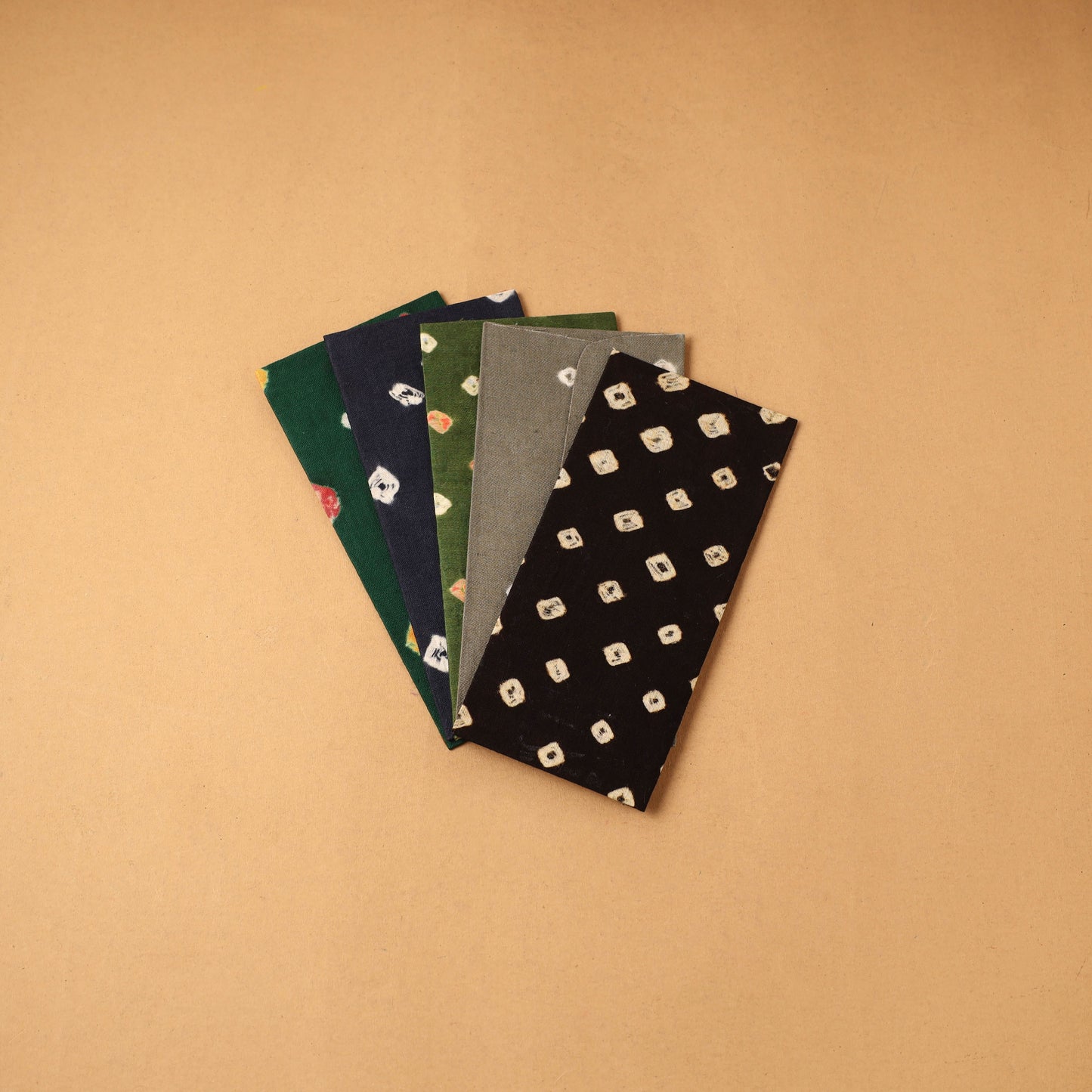 Handmade fabric envelope (assorted set of 5) 08
