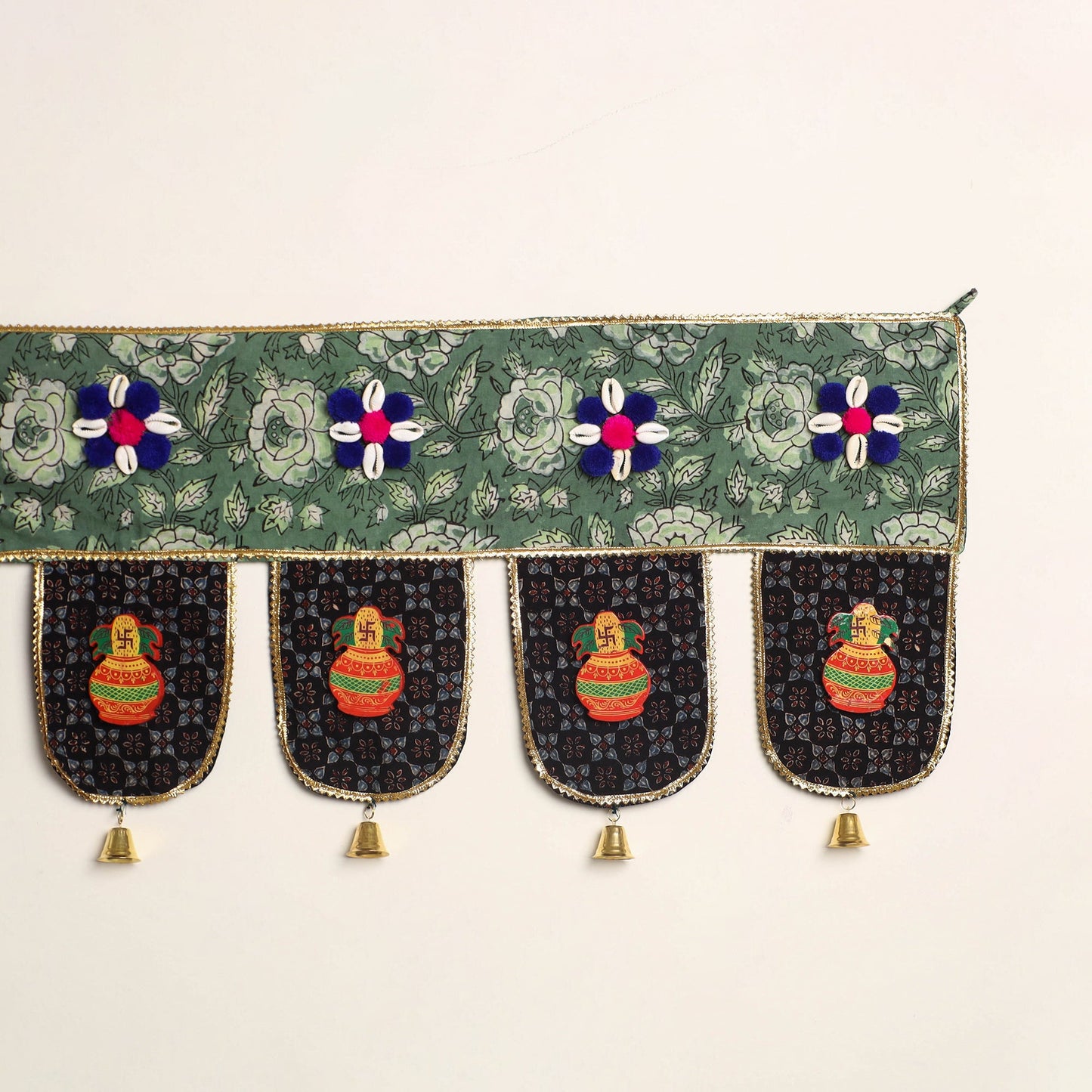 Handmade fabric toran for festive decor 08 - handcrafted