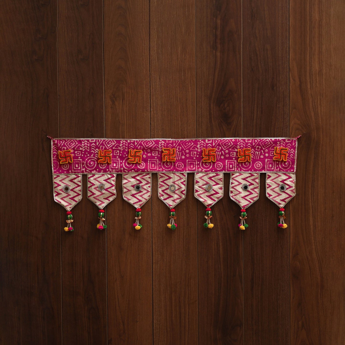 Handmade fabric toran for festive decor 124 - handcrafted