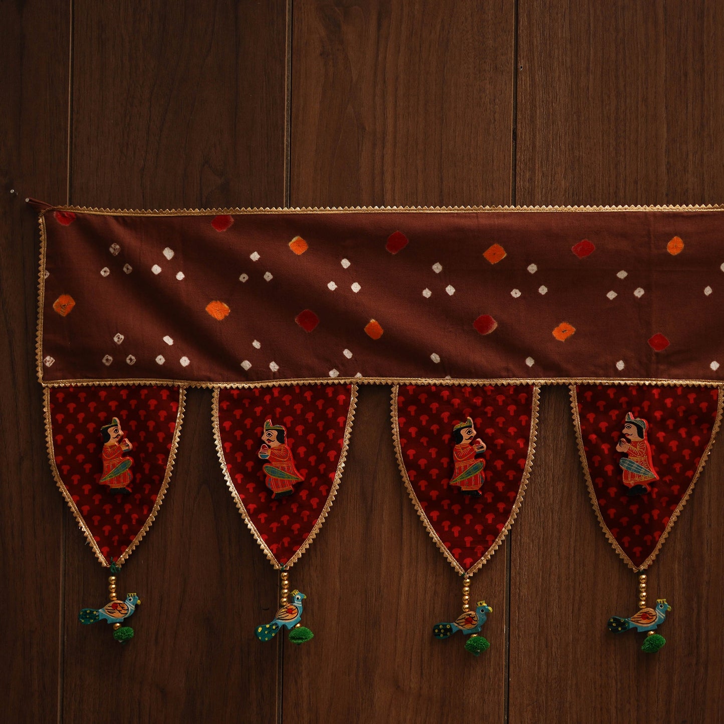 Handmade fabric toran for festive decor 138 - handcrafted