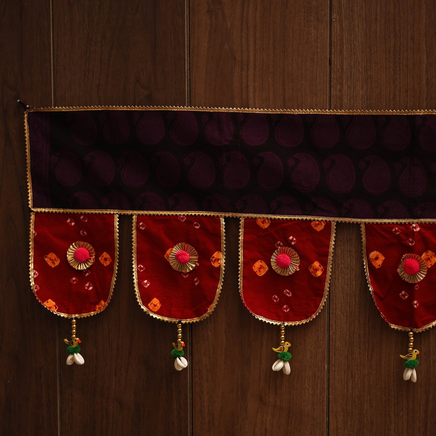 Handmade fabric toran for festive decor 153 - handcrafted
