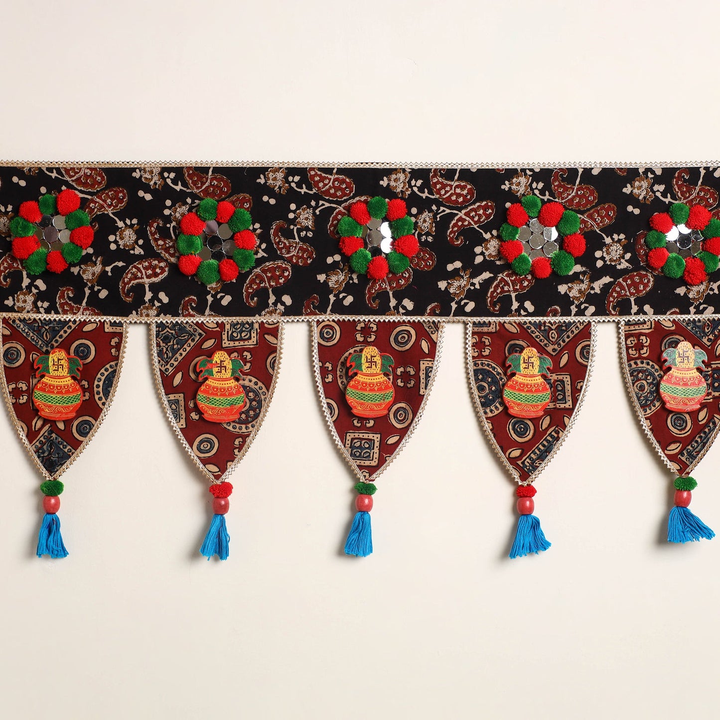 Handmade fabric toran for festive decor 32 - handcrafted