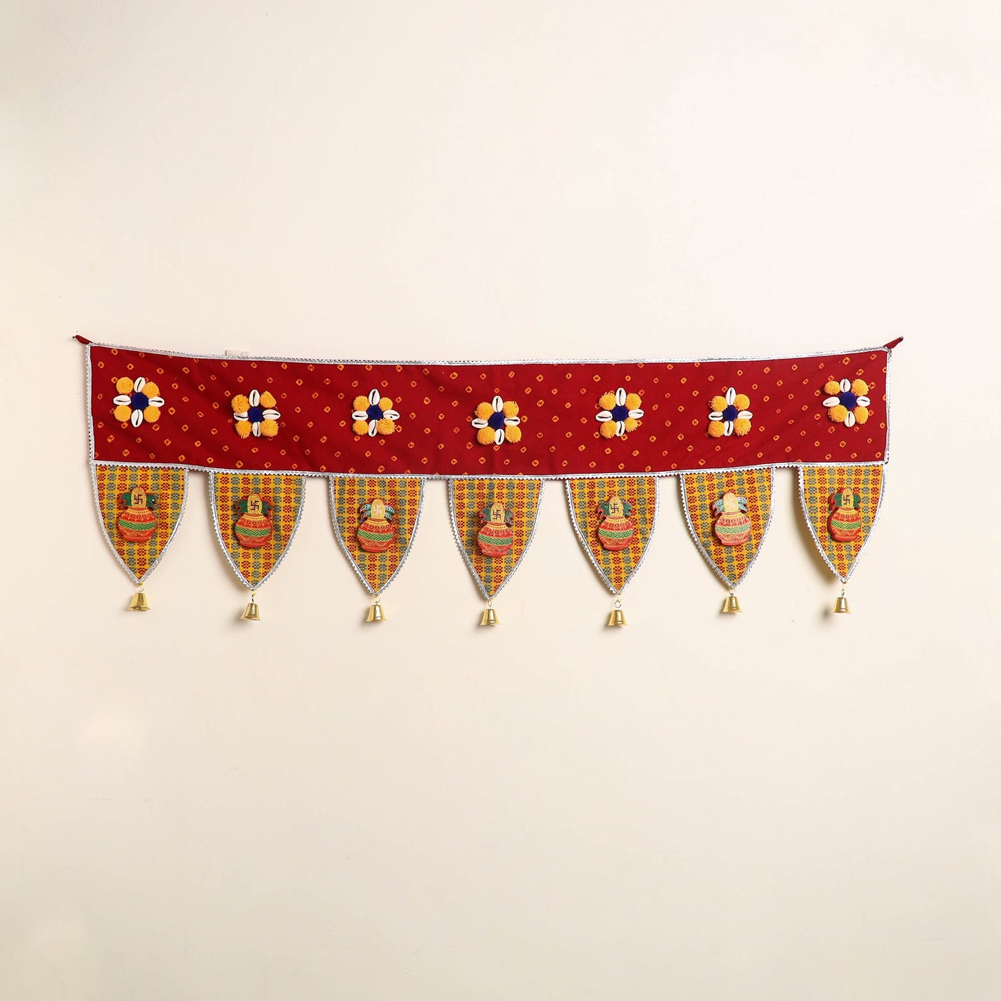 Handmade fabric toran for festive decor 44 - handcrafted