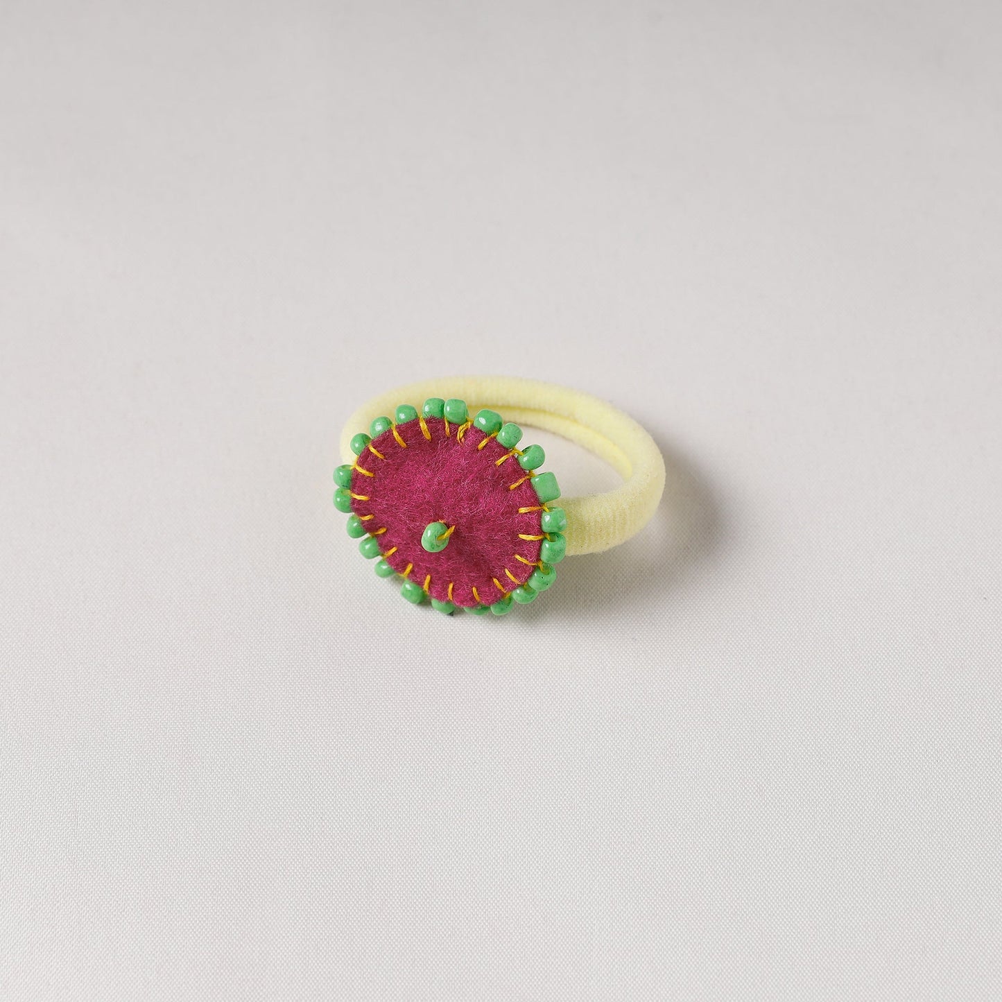 Handmade Felt & Beadwork Rubber Band