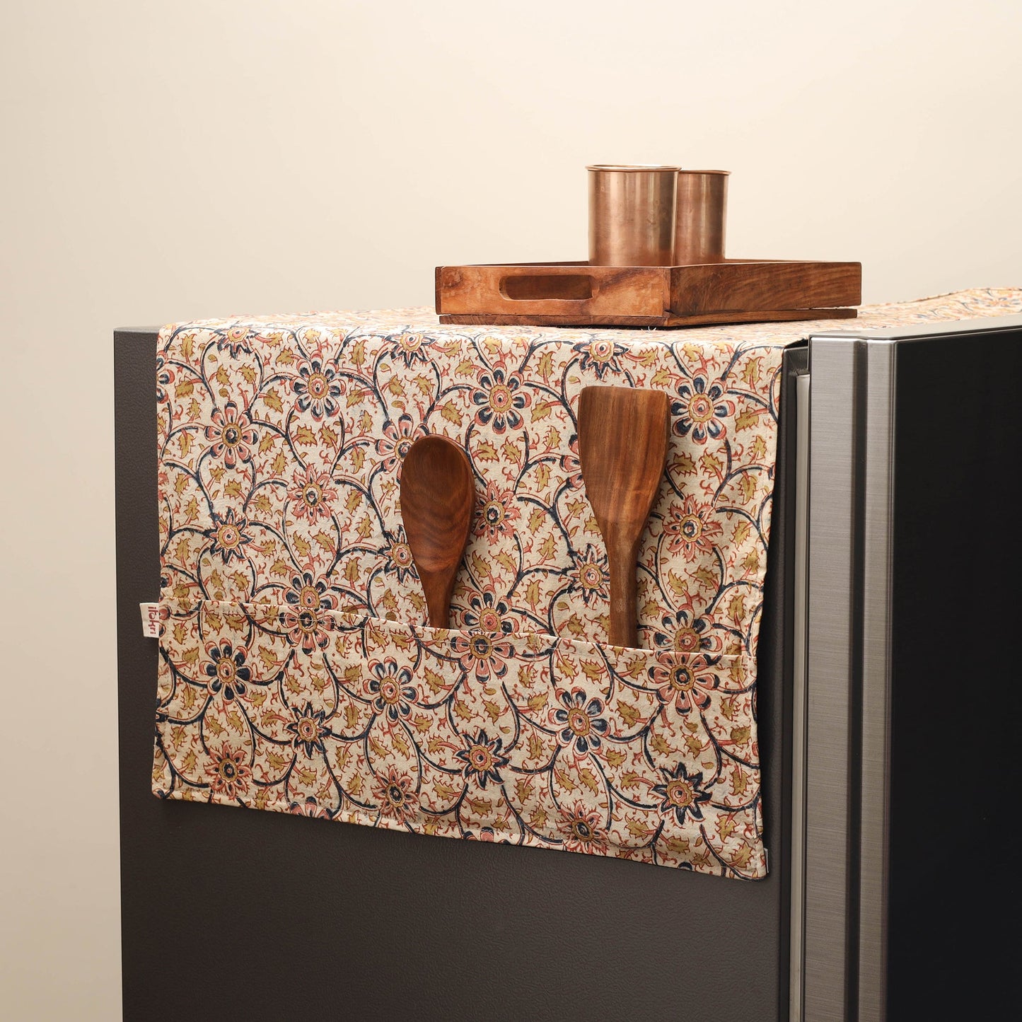Handmade fridge top cover with multiple pockets 16