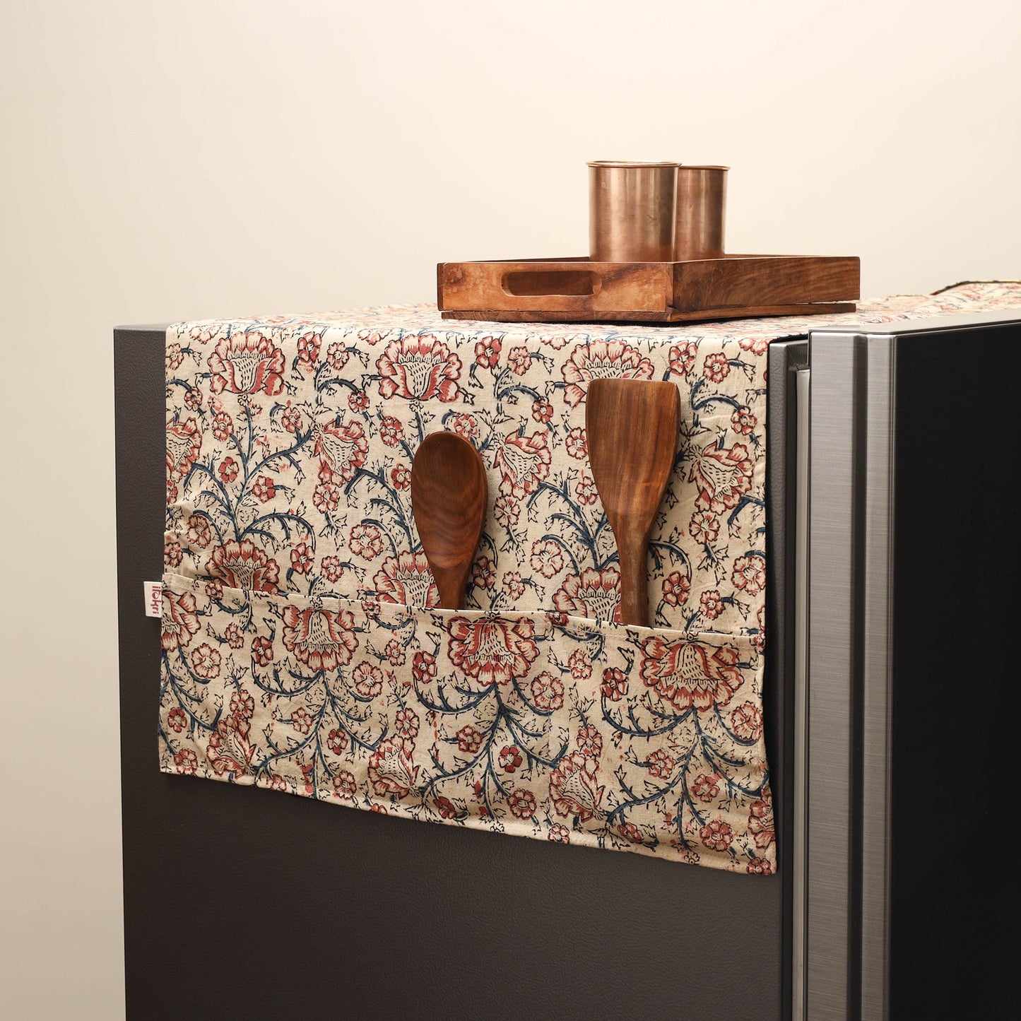 Handmade fridge top cover with multiple pockets 18