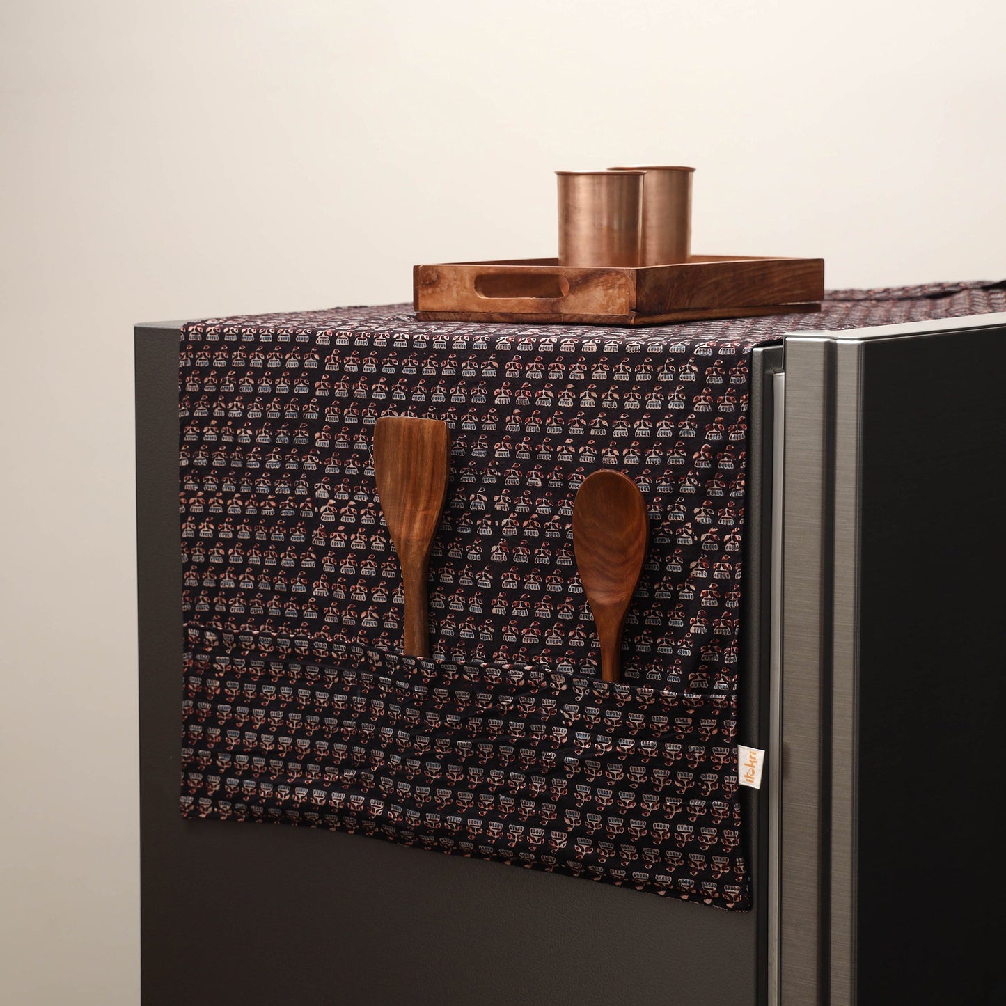 Handmade fridge top cover with multiple pockets 20