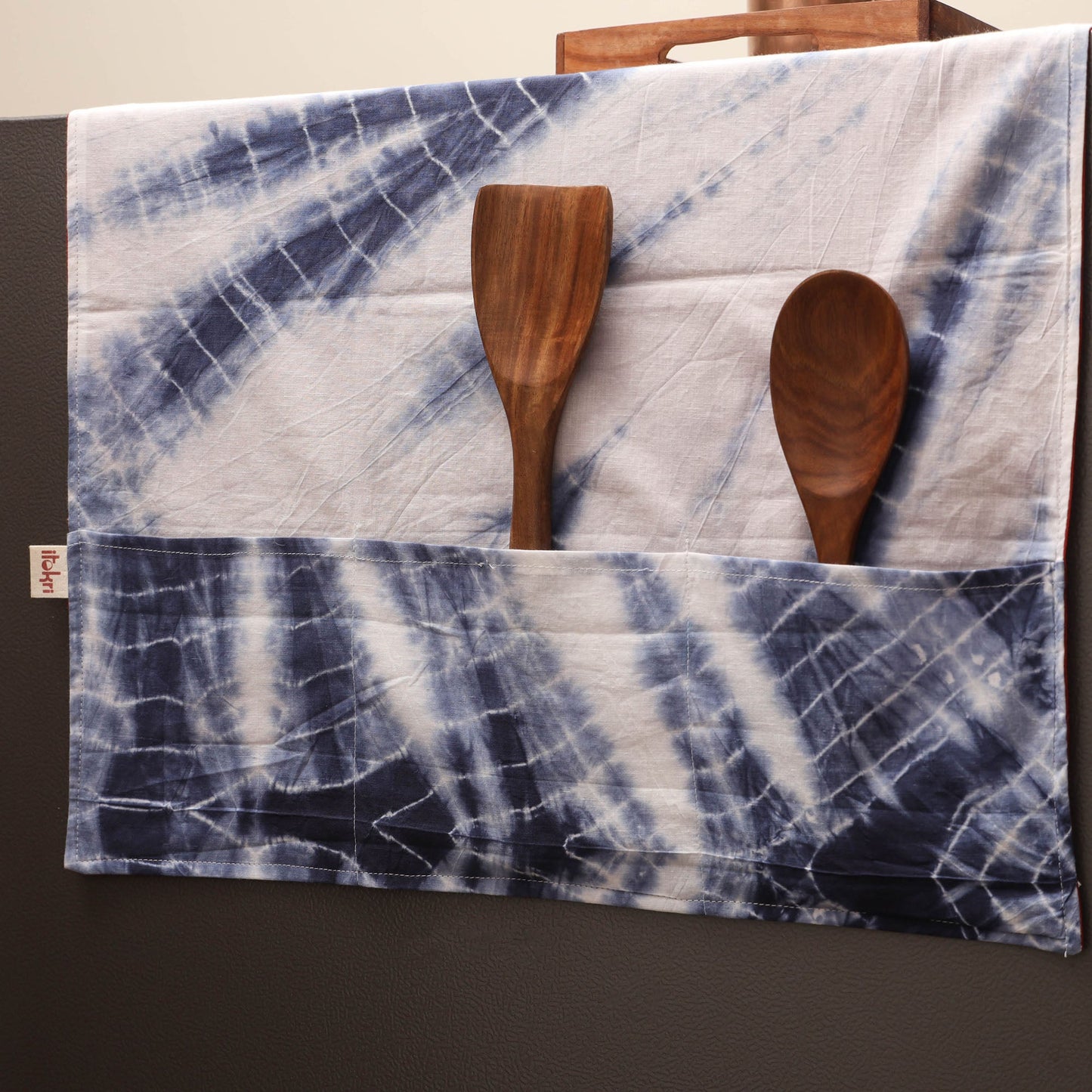 Handmade fridge top cover with multiple pockets 26