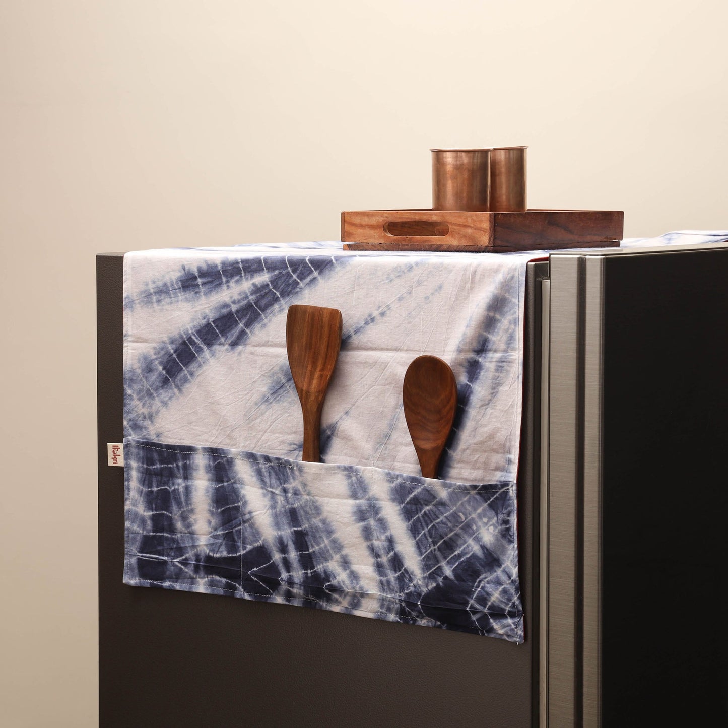 Handmade fridge top cover with multiple pockets 26