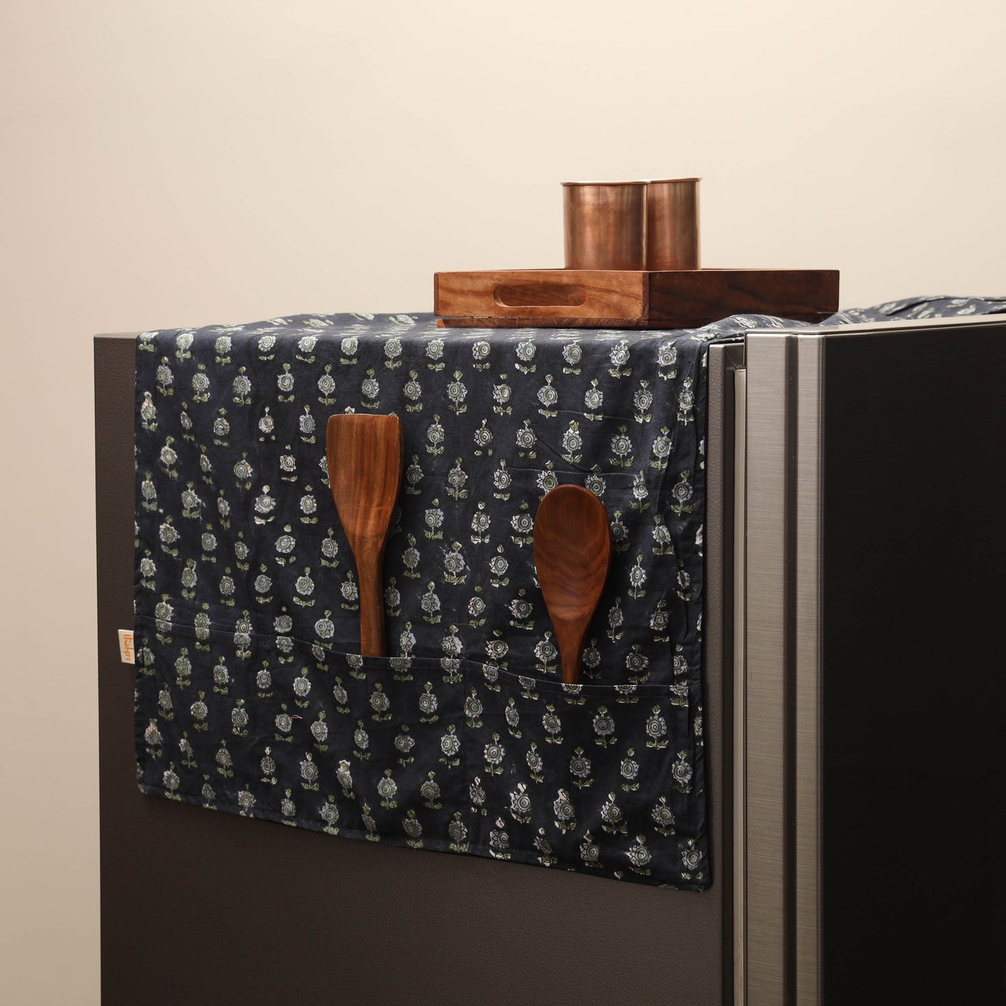 Handmade fridge top cover with multiple pockets 29