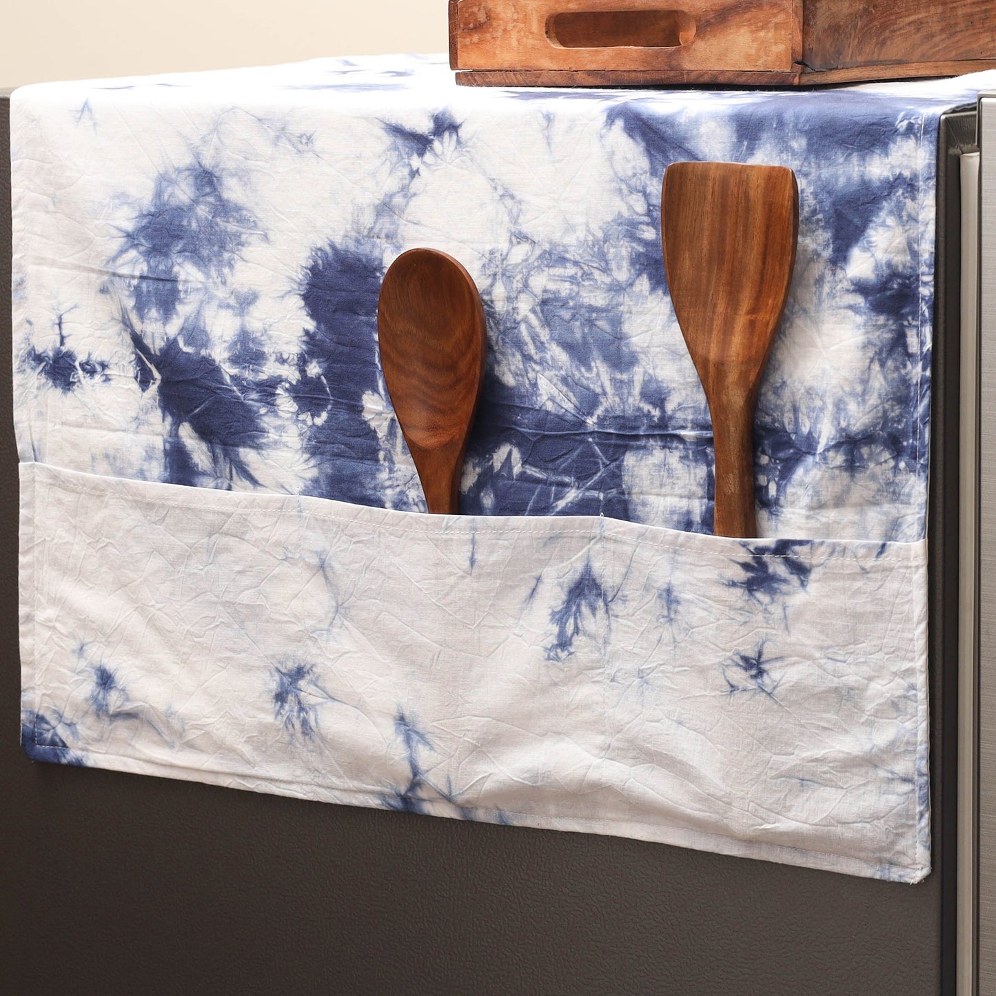 Handmade fridge top cover with multiple pockets 46