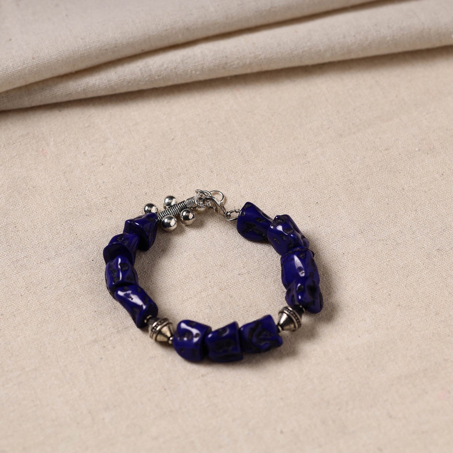 Handmade german silver beaded bracelet 06 - handcrafted