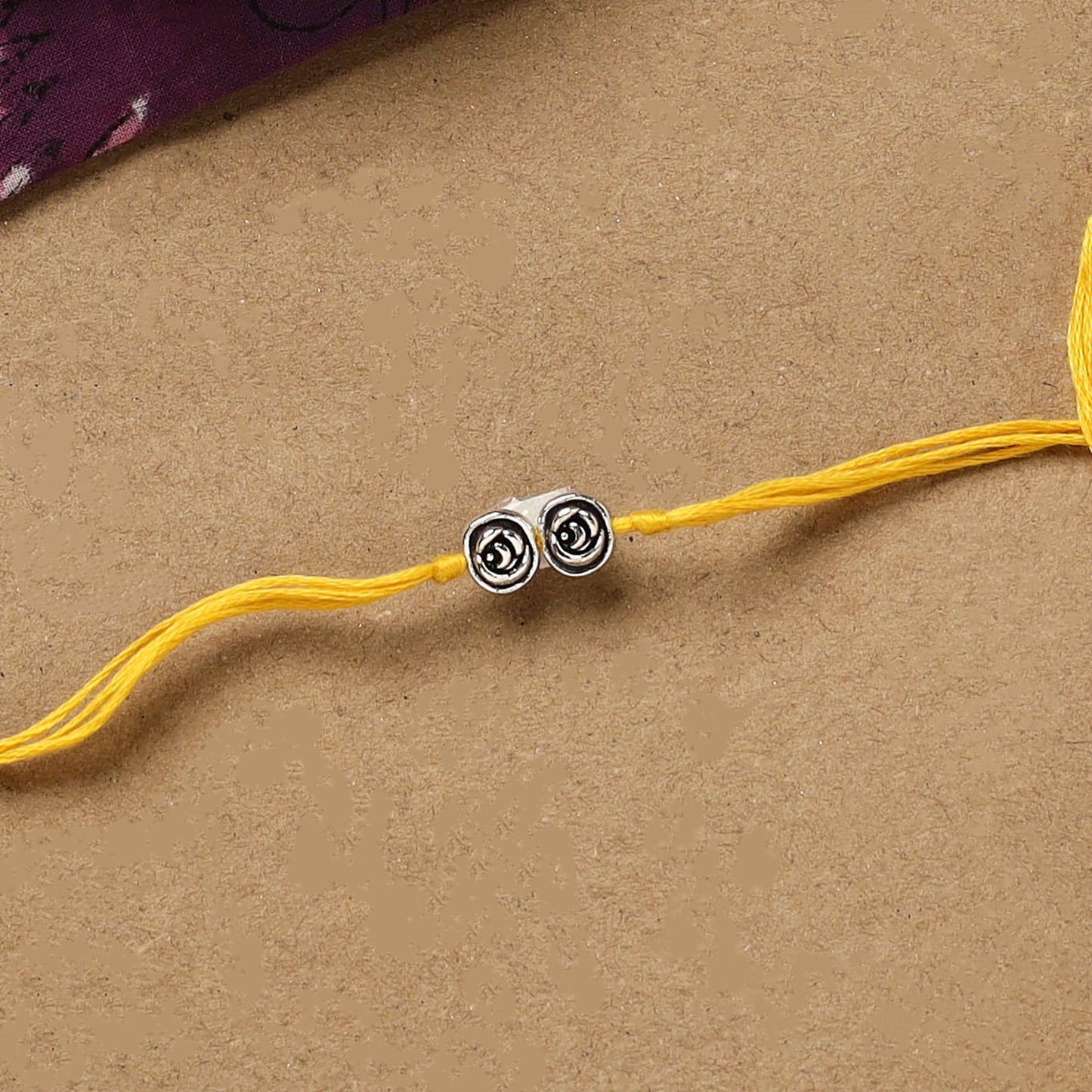 Handmade german silver rakhi 05 - handcrafted