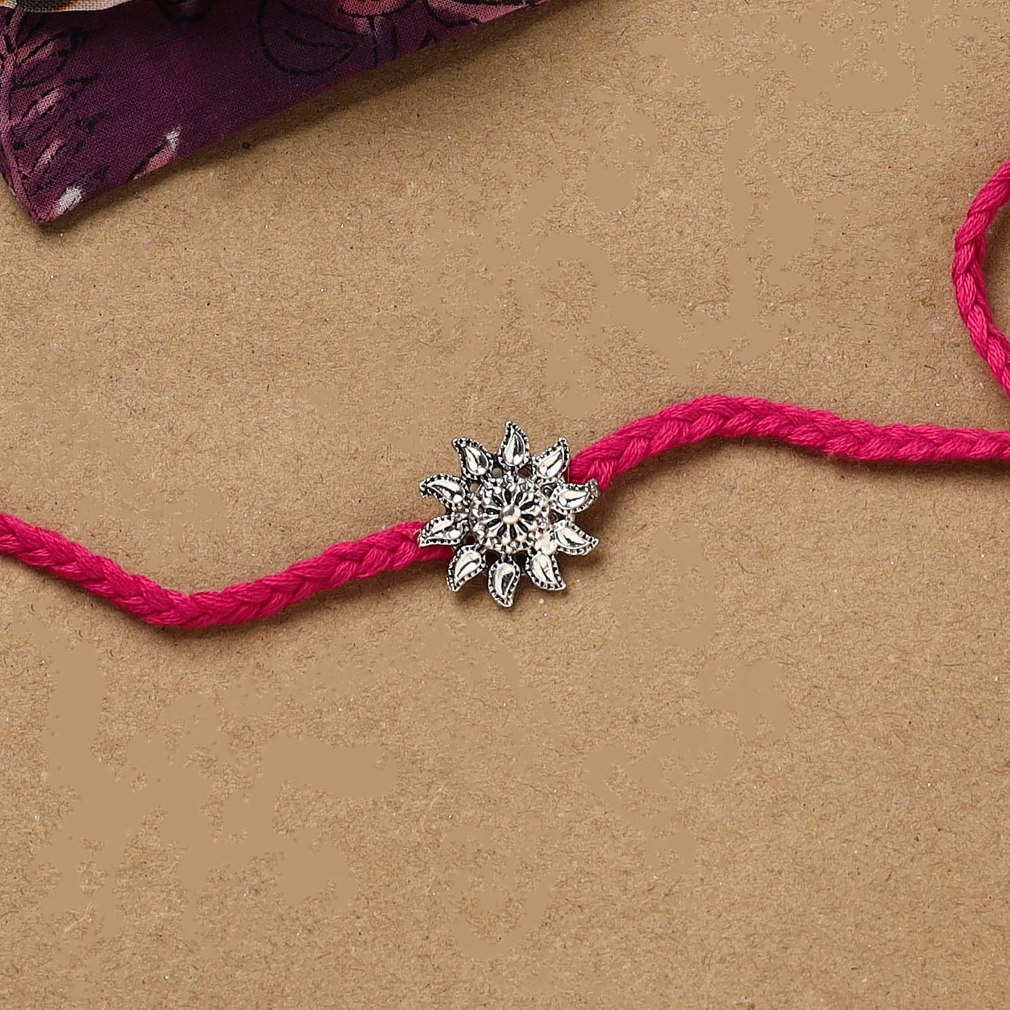 Handmade german silver rakhi 06 - handcrafted
