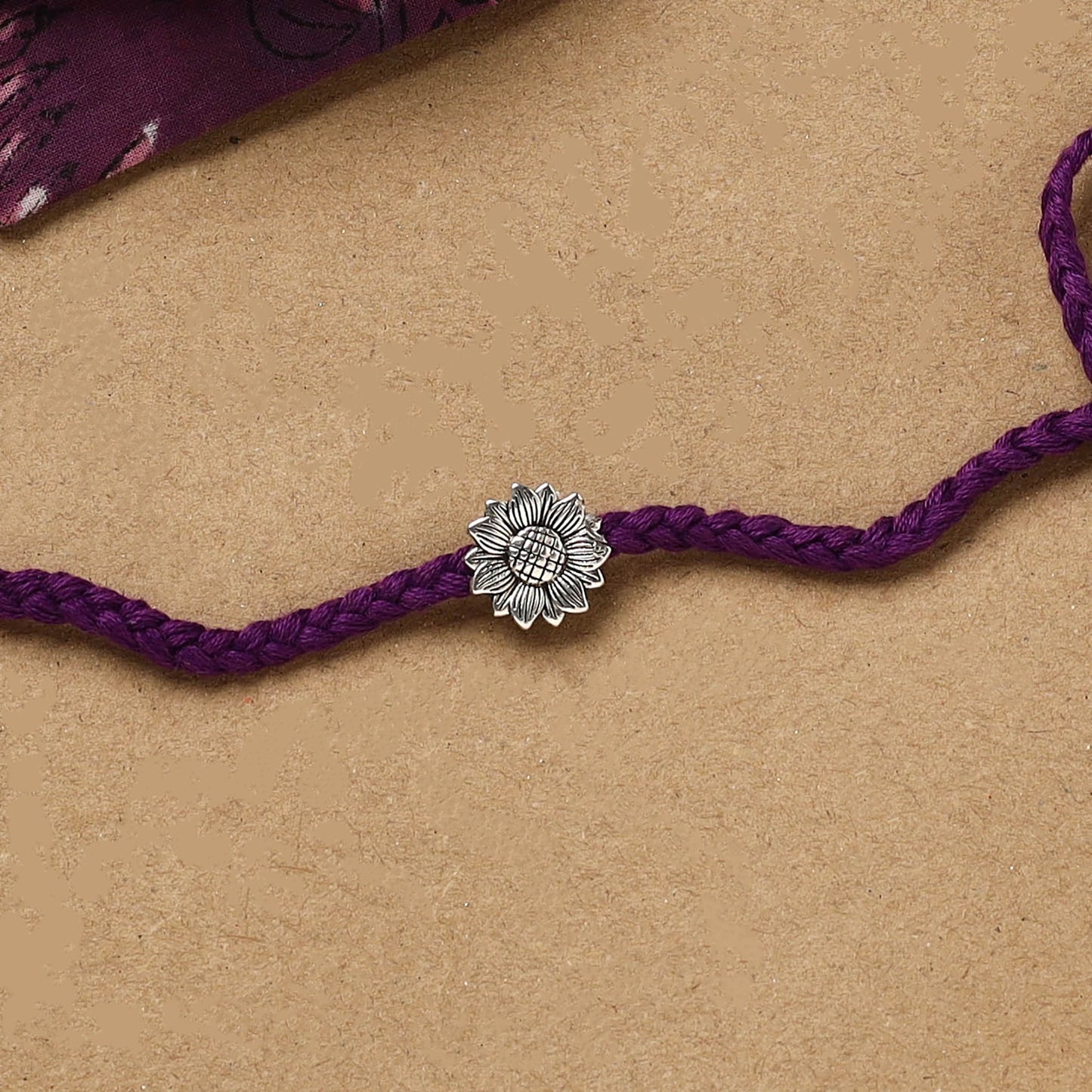 Handmade german silver rakhi 07 - handcrafted