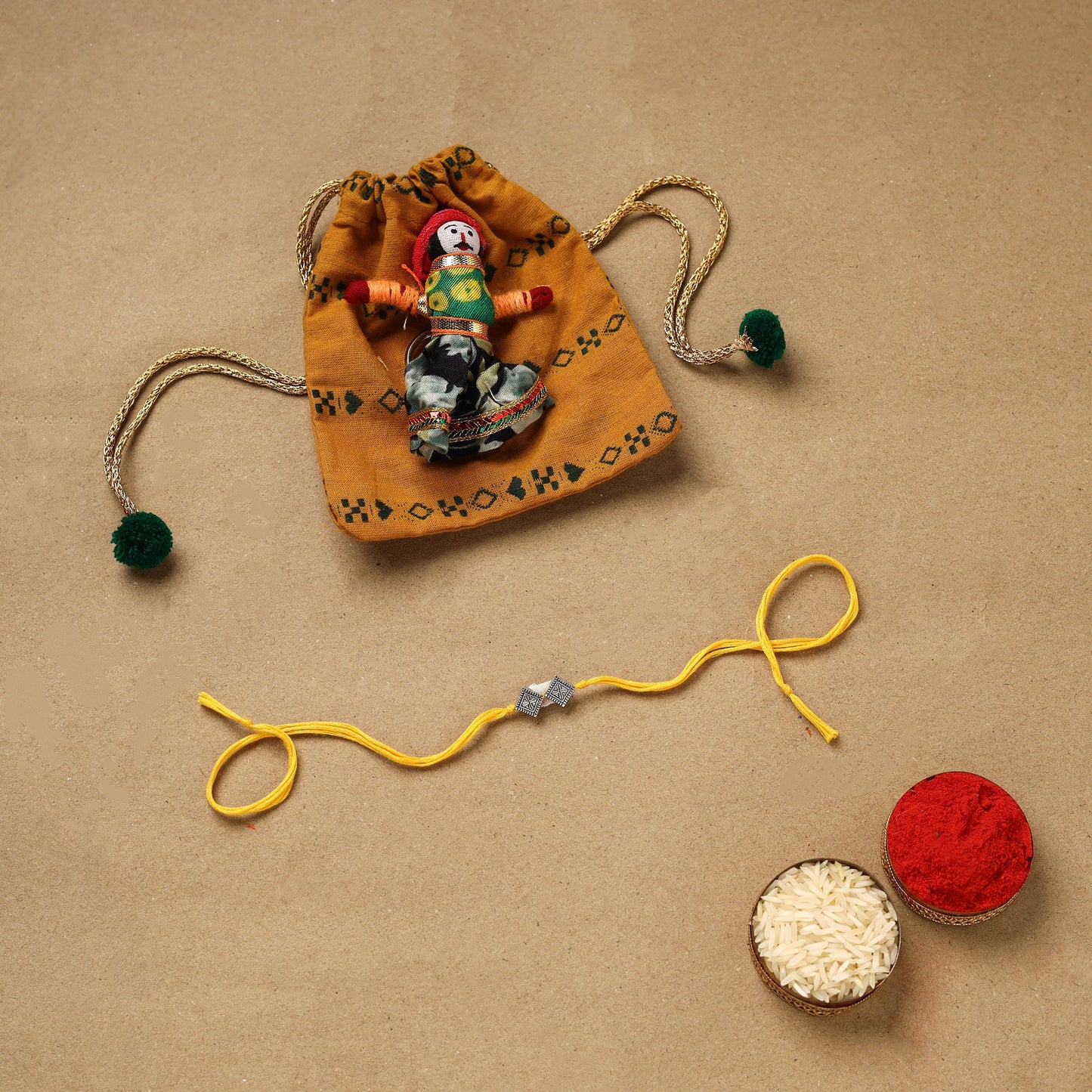 Handmade german silver rakhi 17 - handcrafted
