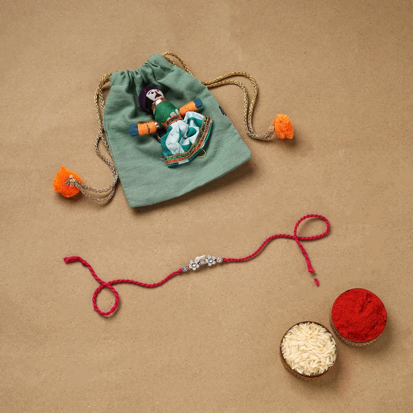 Handmade german silver rakhi 29 - handcrafted