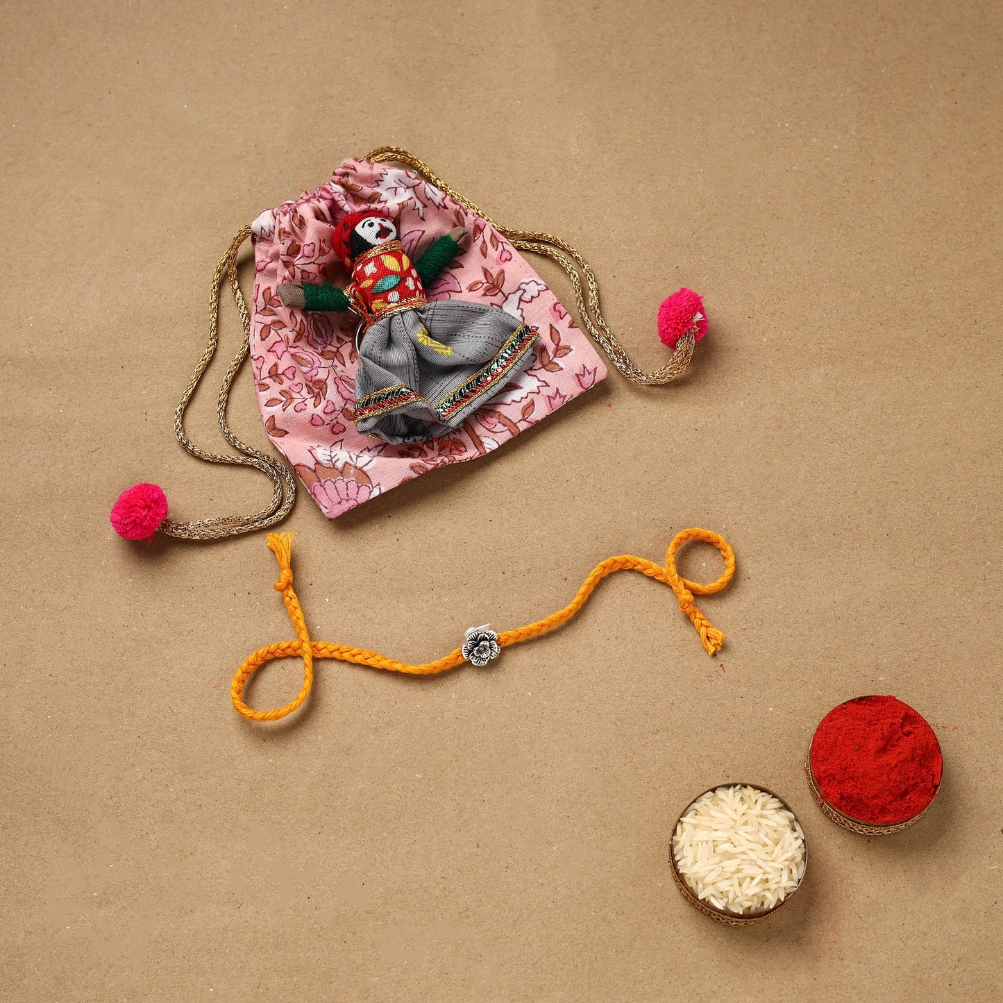 Handmade german silver rakhi 31 - handcrafted
