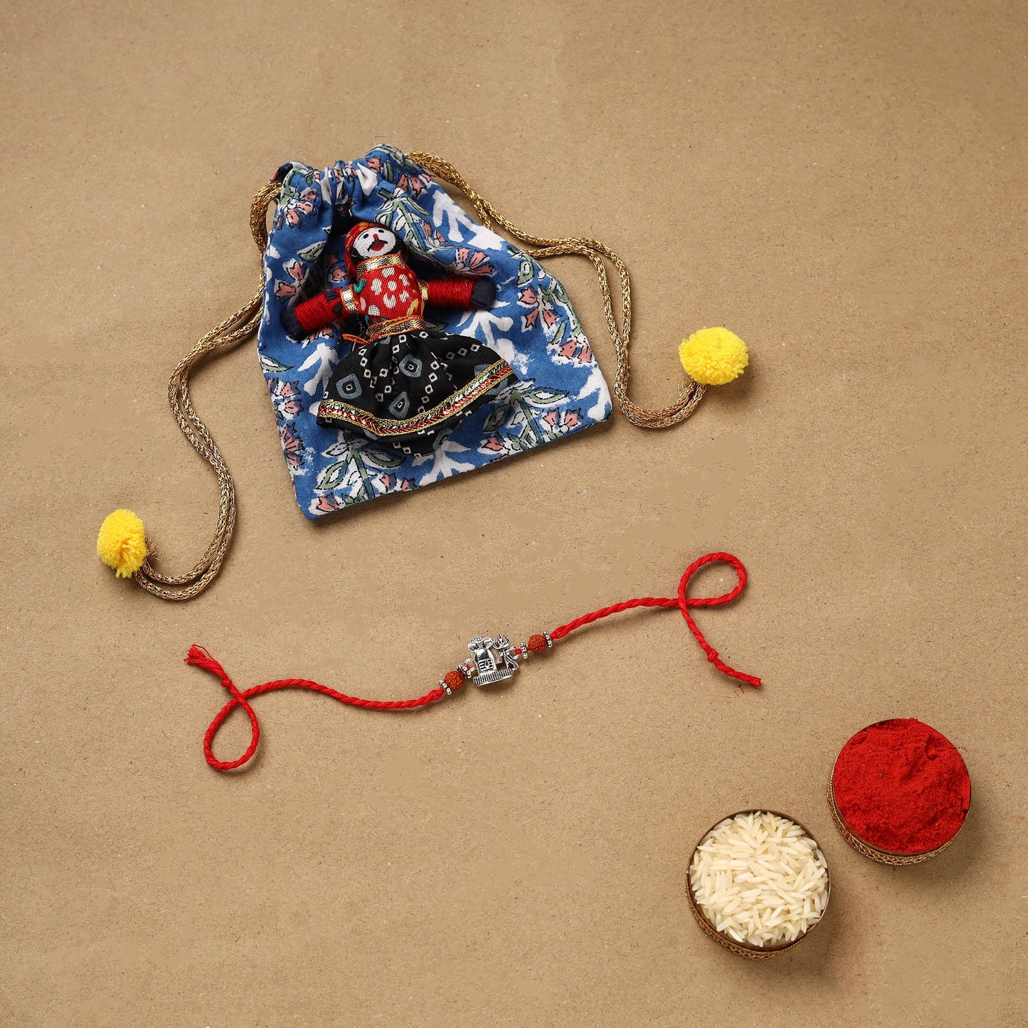 Handmade german silver rakhi 64 - handcrafted
