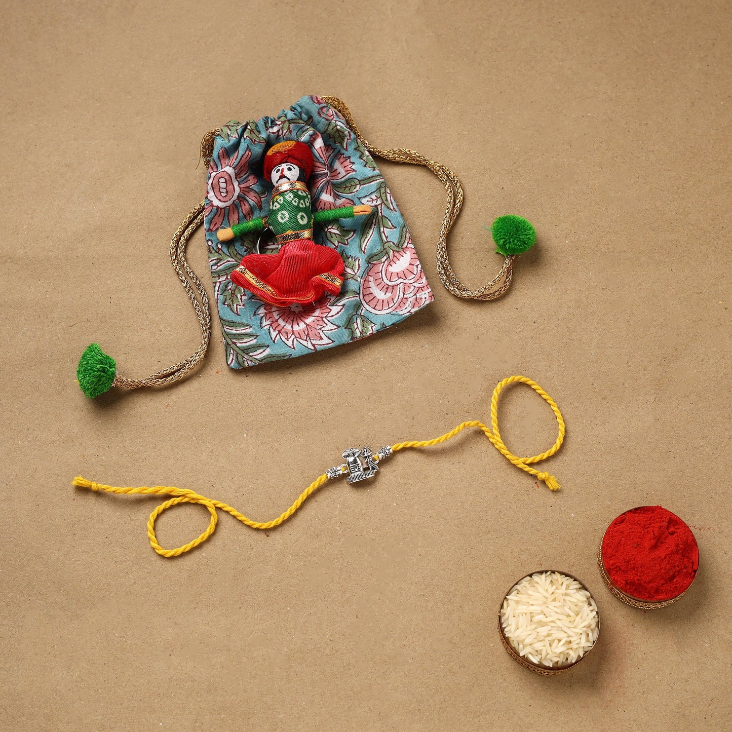 Handmade german silver rakhi 72 - handcrafted