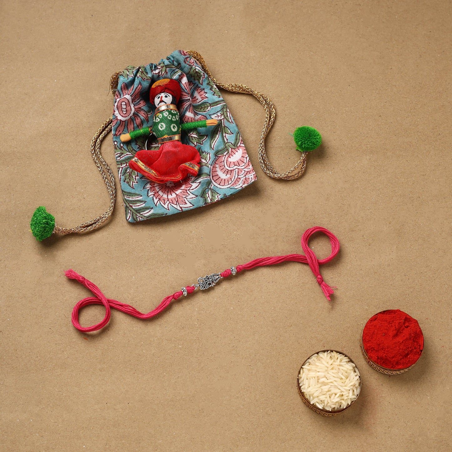 Handmade german silver rakhi 73 - handcrafted
