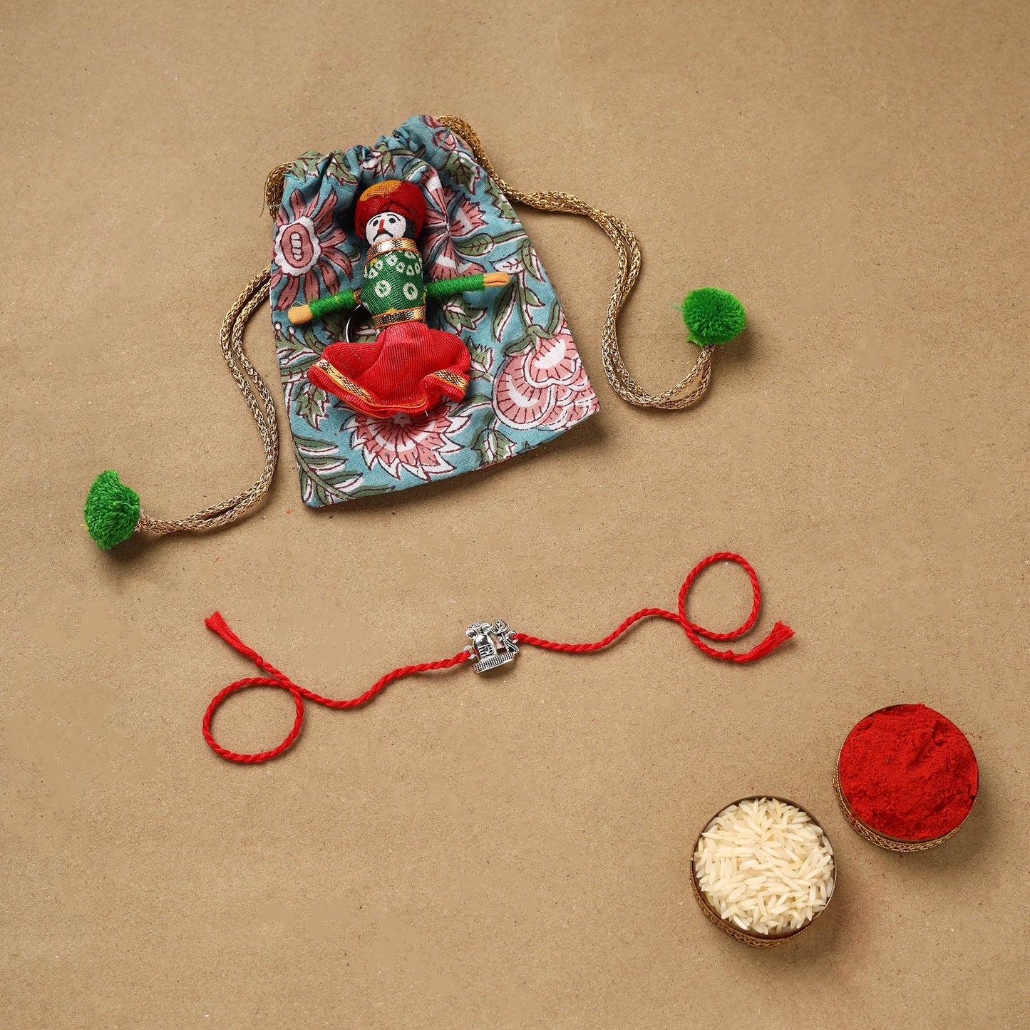 Handmade german silver rakhi 74 - handcrafted