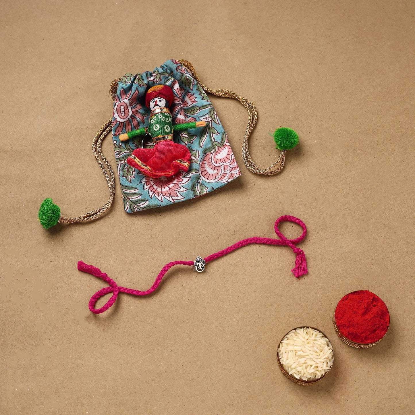 Handmade german silver rakhi 78 - handcrafted