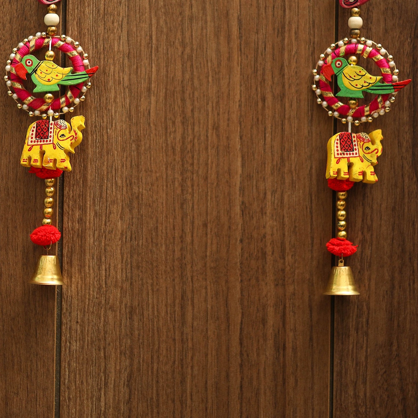 Handmade gota & bead work hanging (set of 2) 04