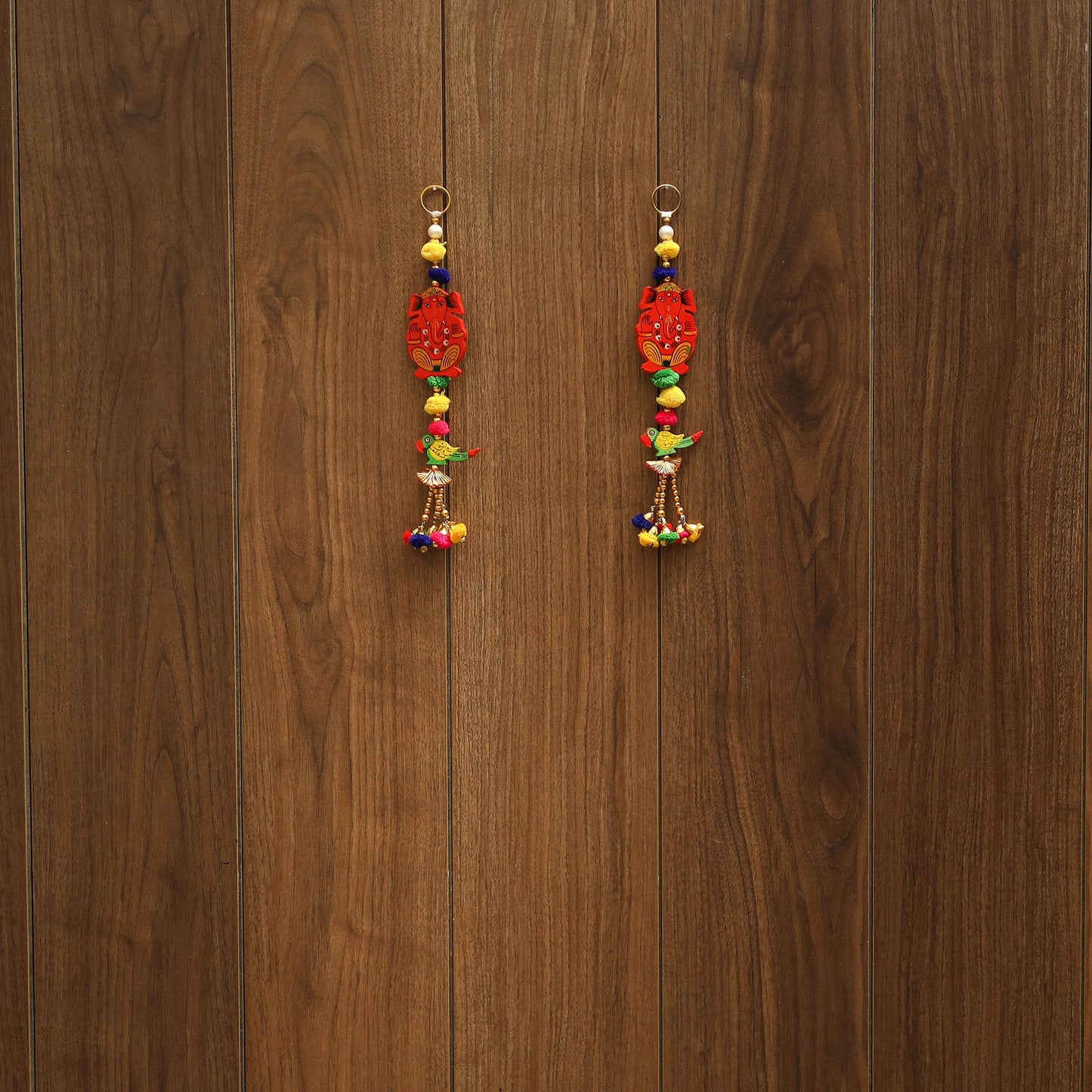 Handmade gota & bead work hanging (set of 2) 06