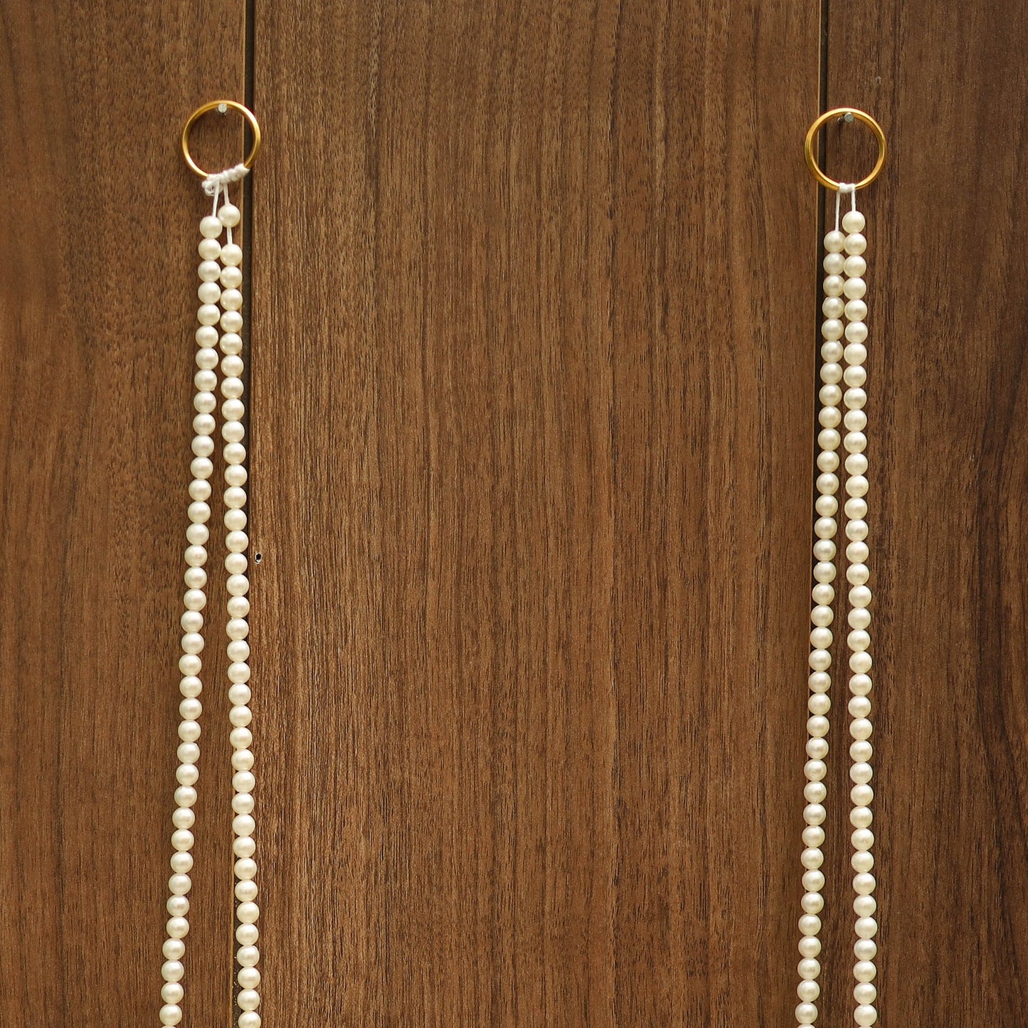 Handmade gota & bead work hanging (set of 2) 08