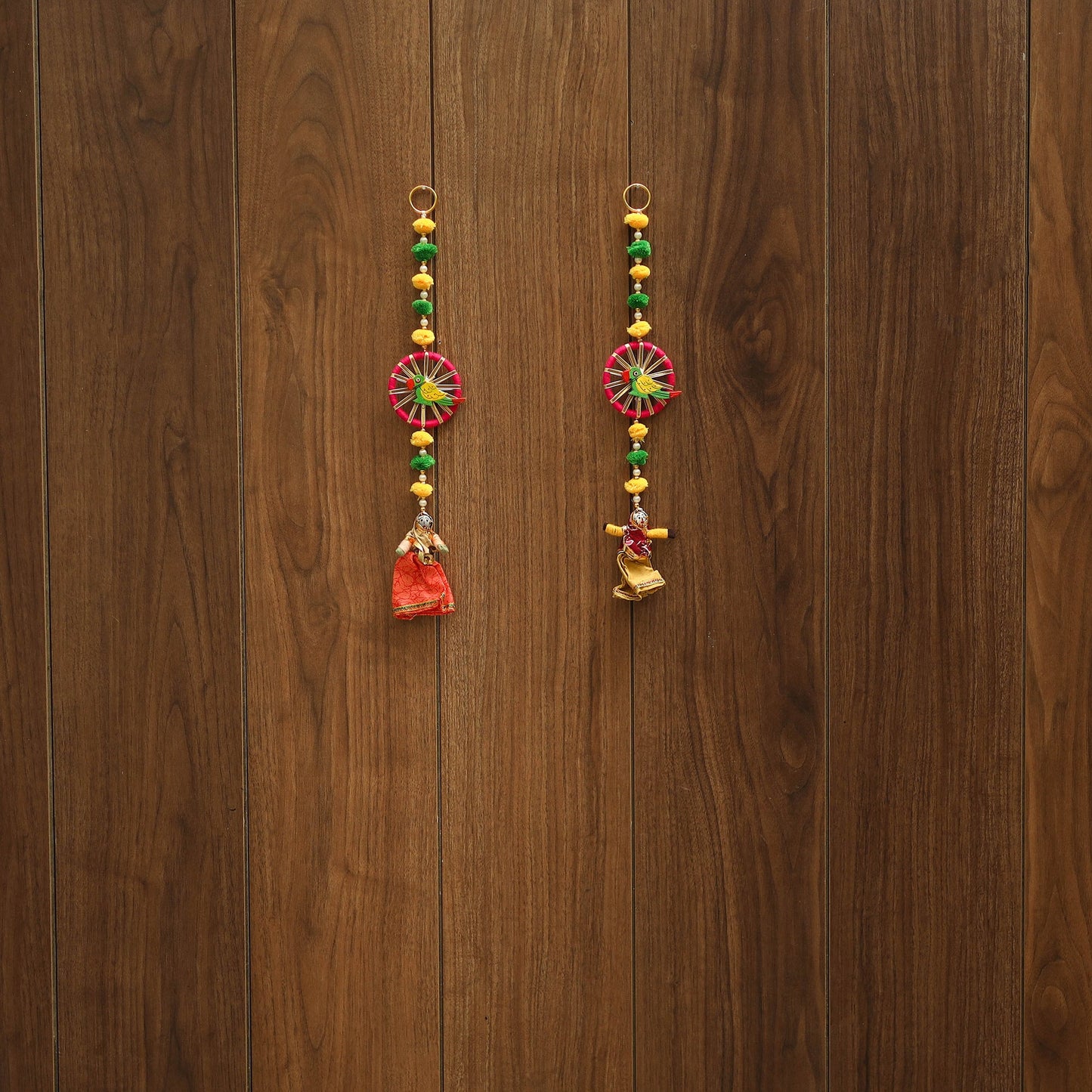 Handmade gota & bead work hanging (set of 2) 10