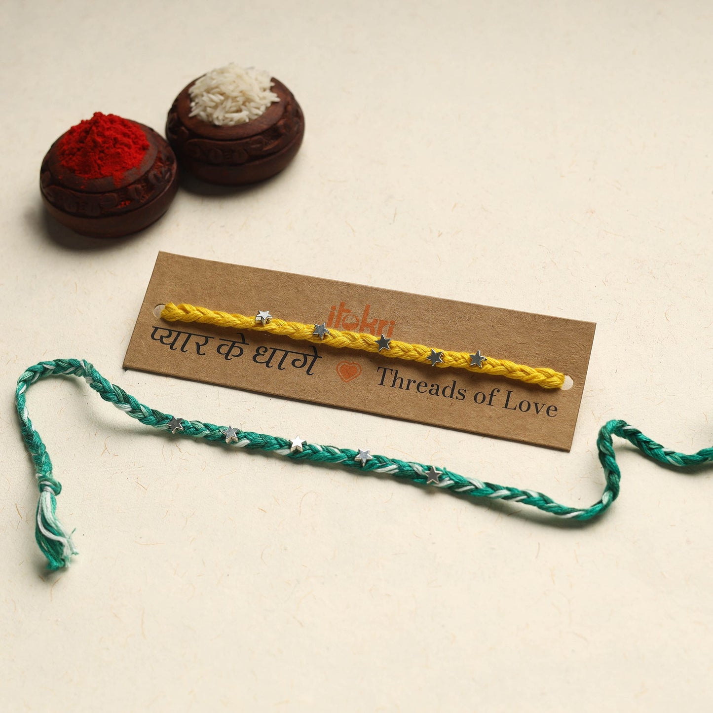 Handmade GS Braided Rakhi (Assorted Set of 2)