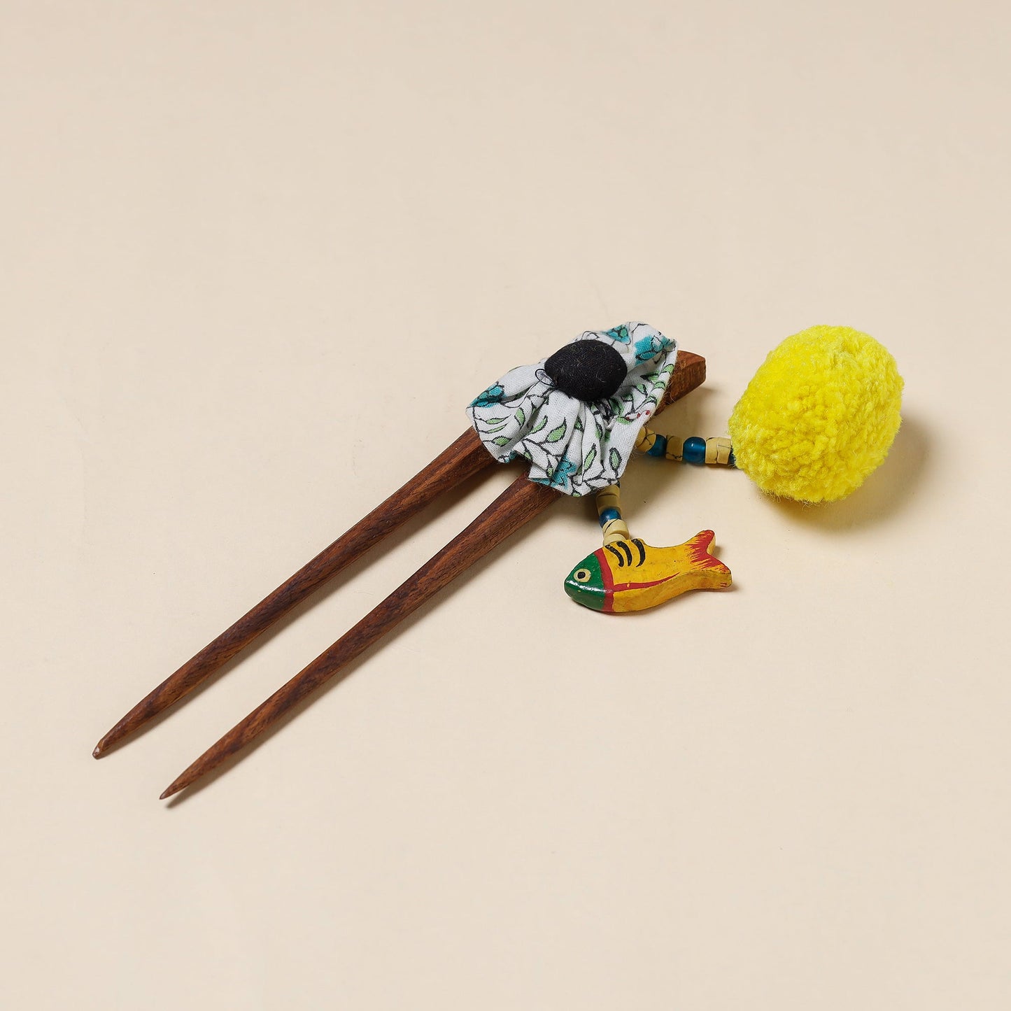 Handmade Gulmohar Flower Wooden Juda Stick