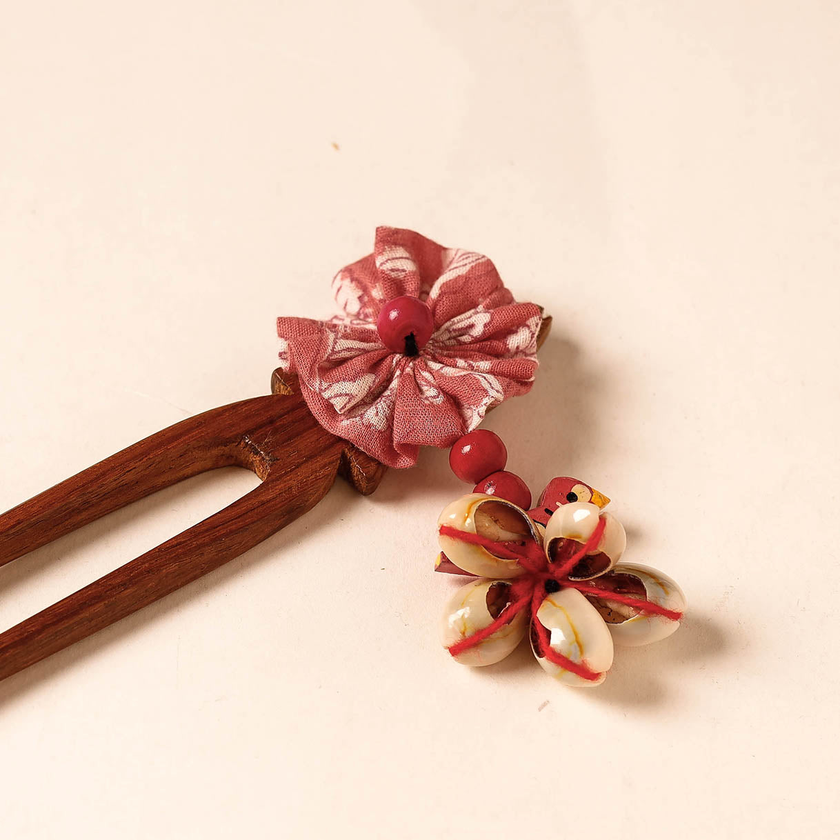 Handmade Gulmohar Flower Wooden Juda Stick