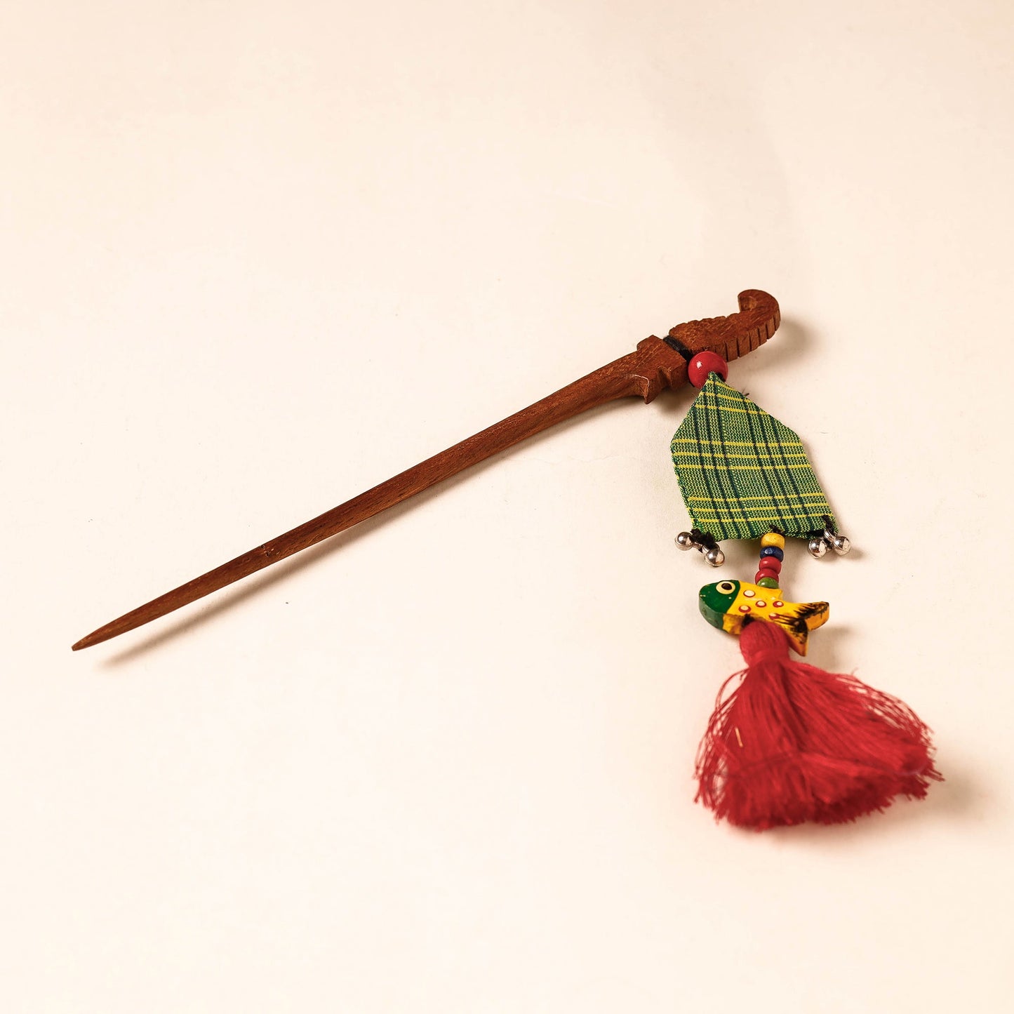 Handmade Gulmohar Flower Wooden Juda Stick