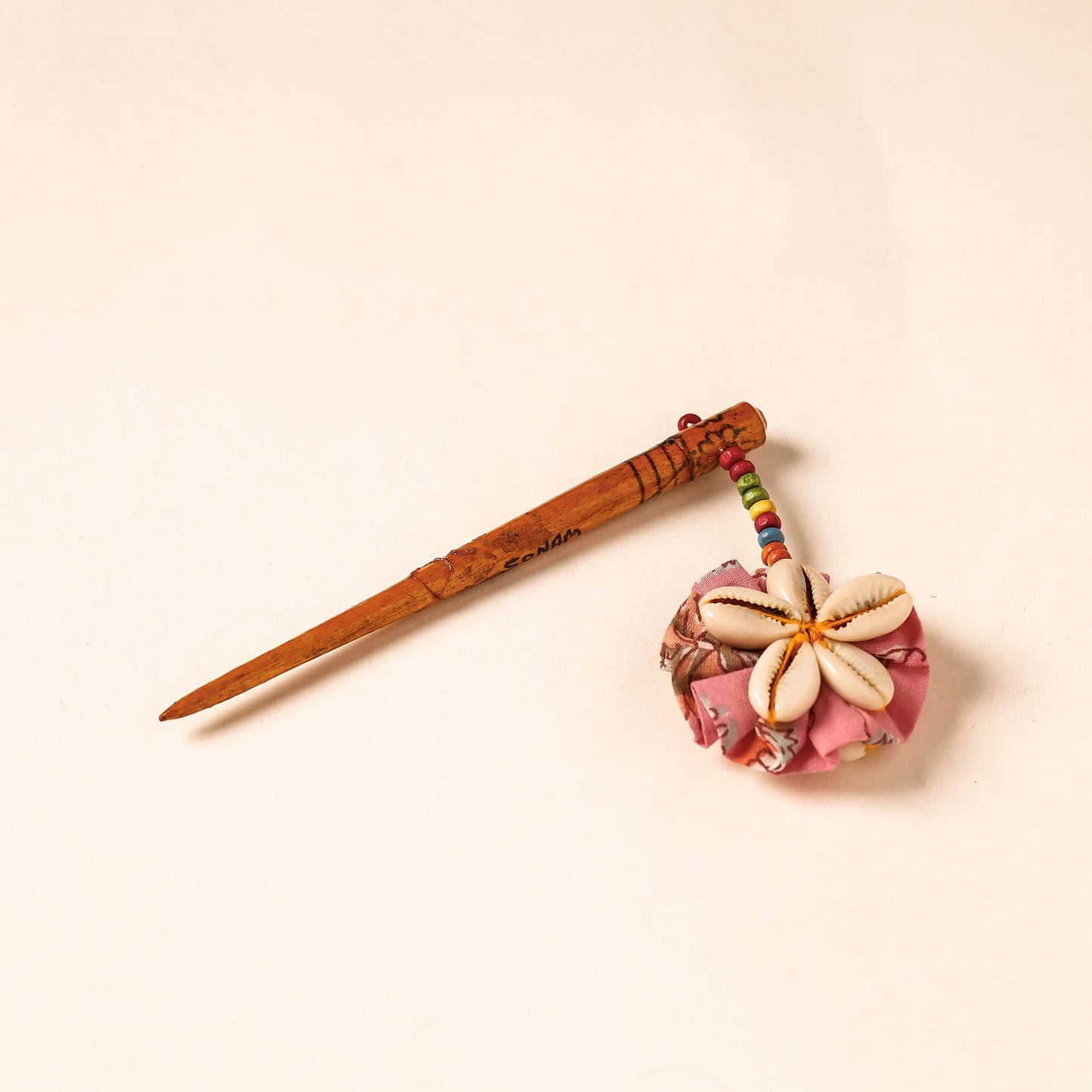 Handmade Gulmohar Flower Wooden Juda Stick