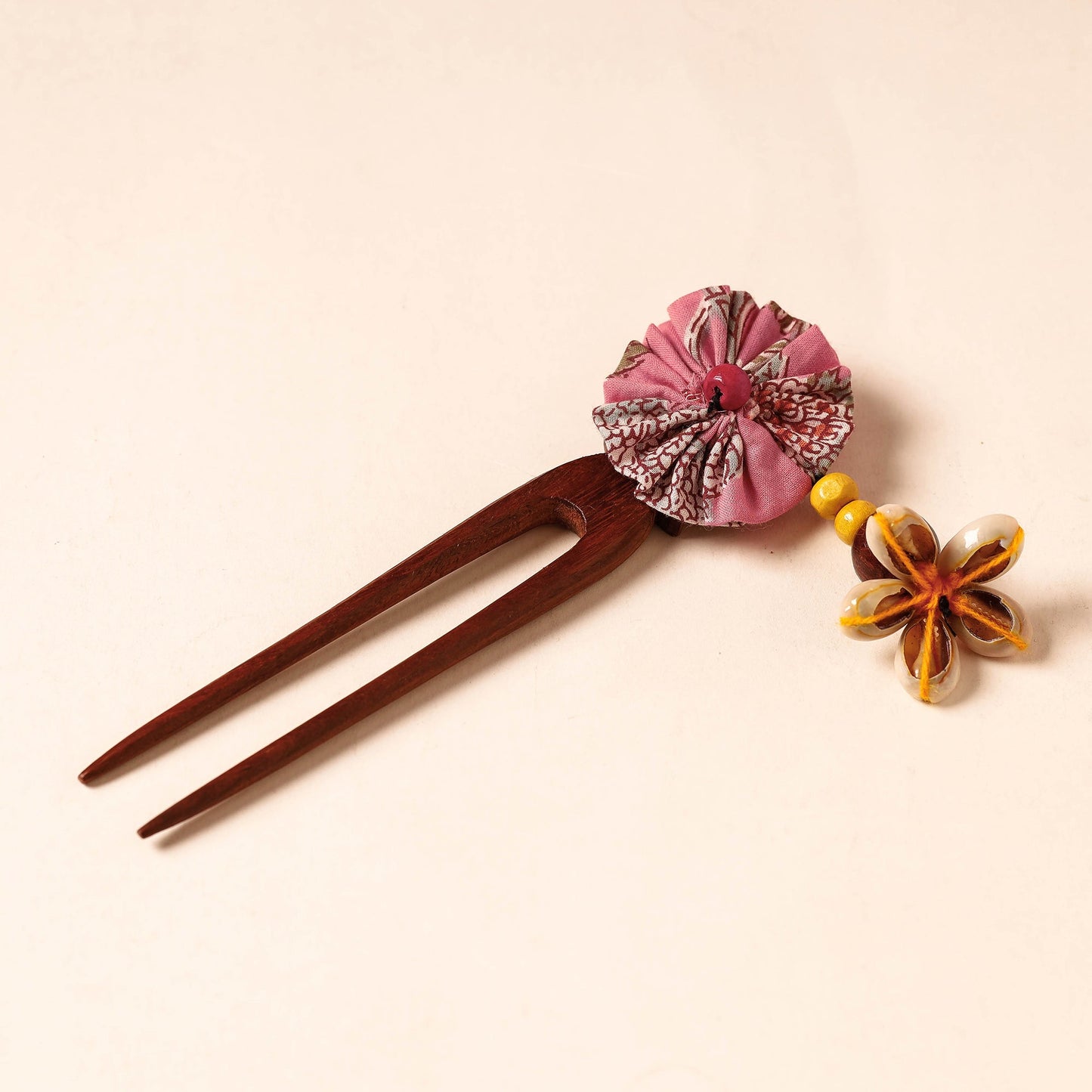 Handmade Gulmohar Flower Wooden Juda Stick