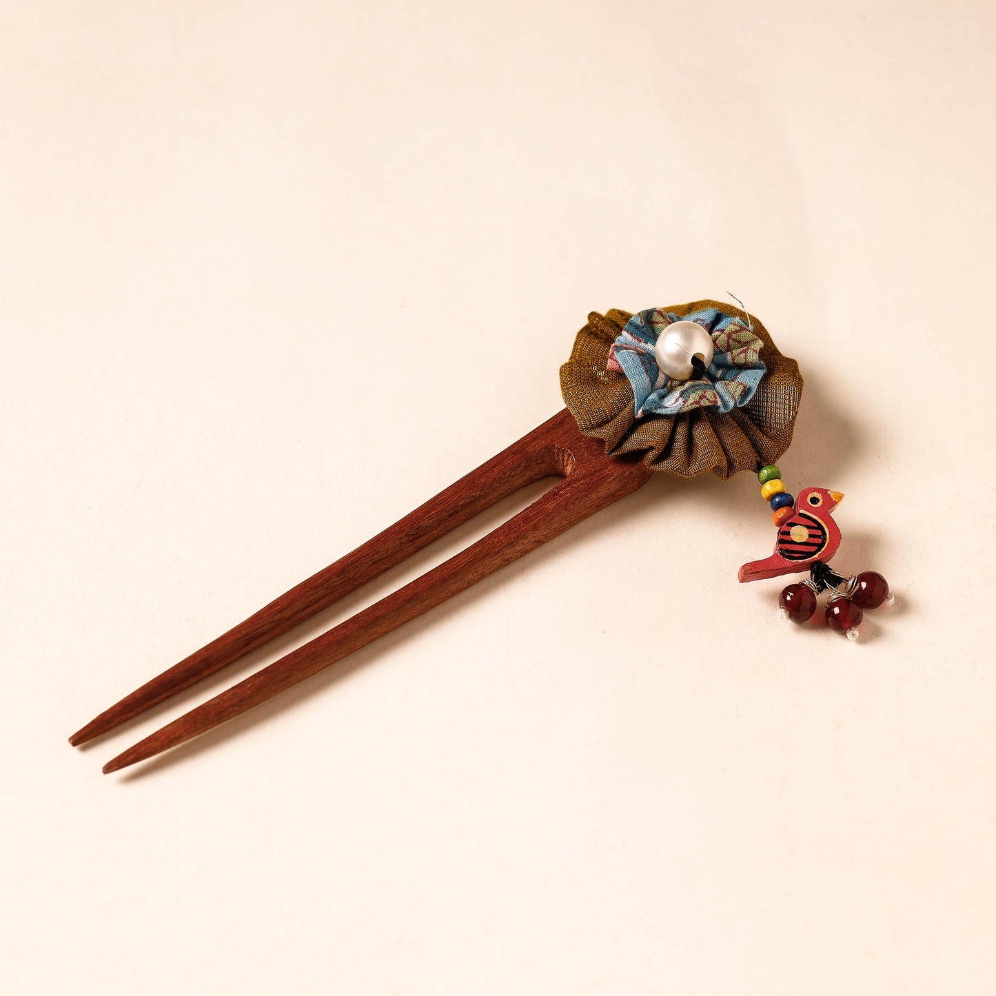 Handmade Gulmohar Flower Wooden Juda Stick