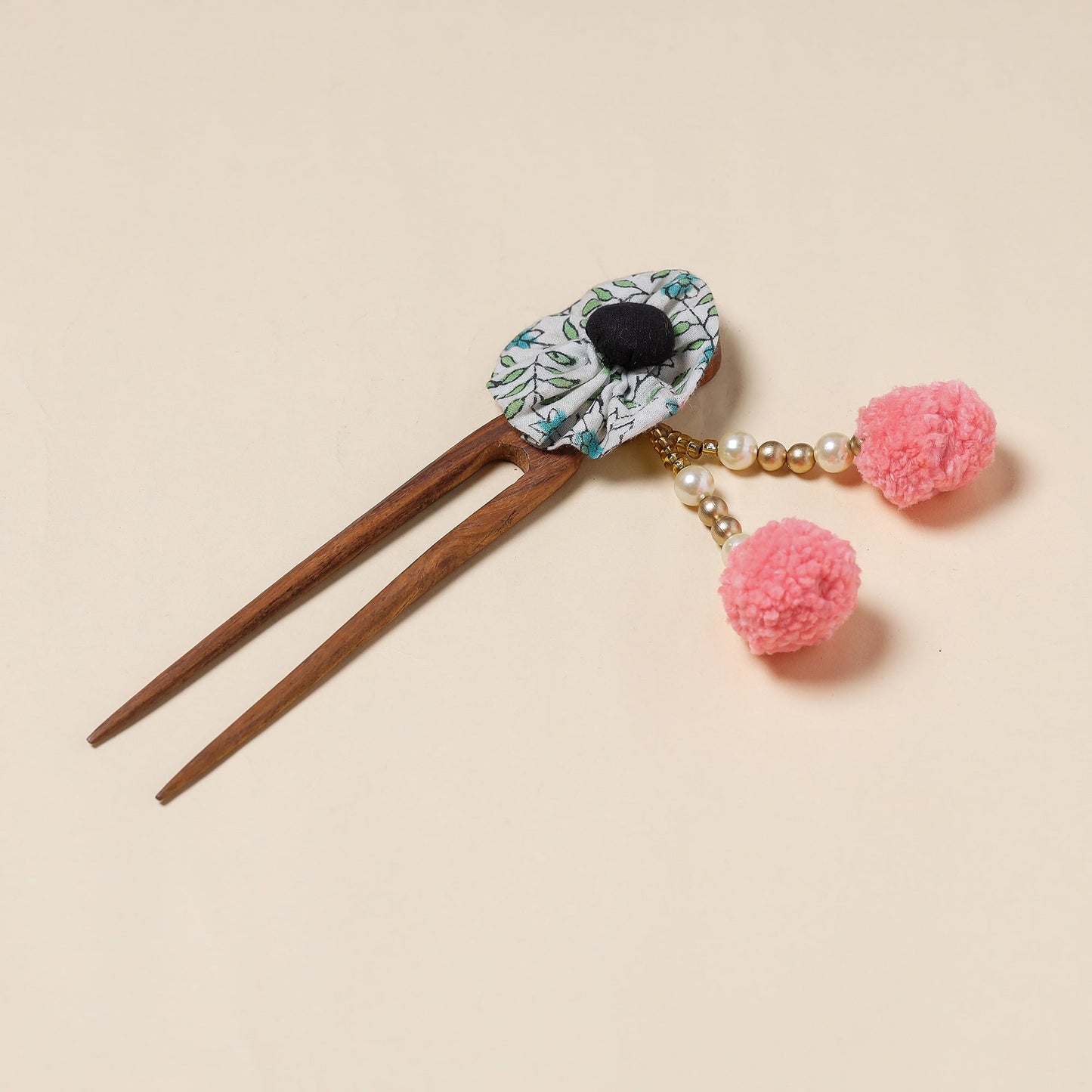Handmade Gulmohar Flower Wooden Juda Stick