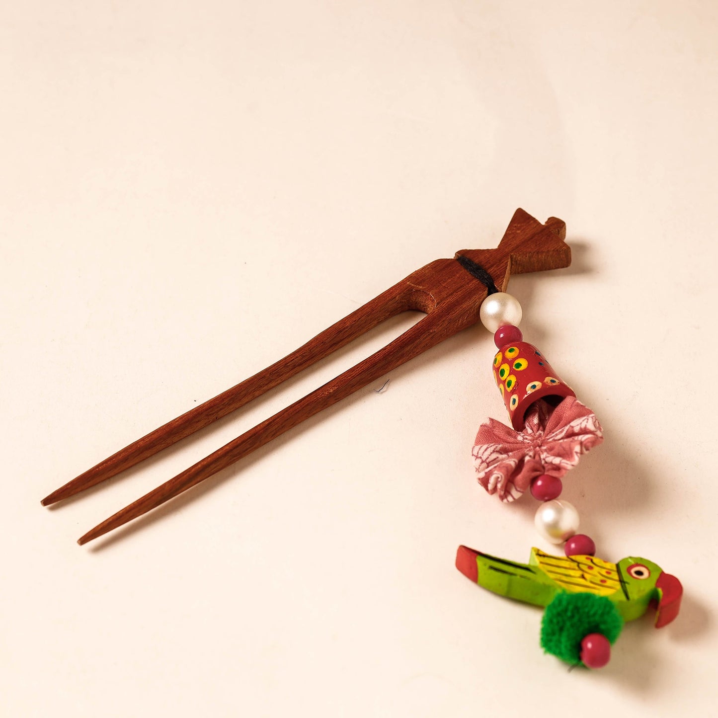 Handmade Gulmohar Flower Wooden Juda Stick