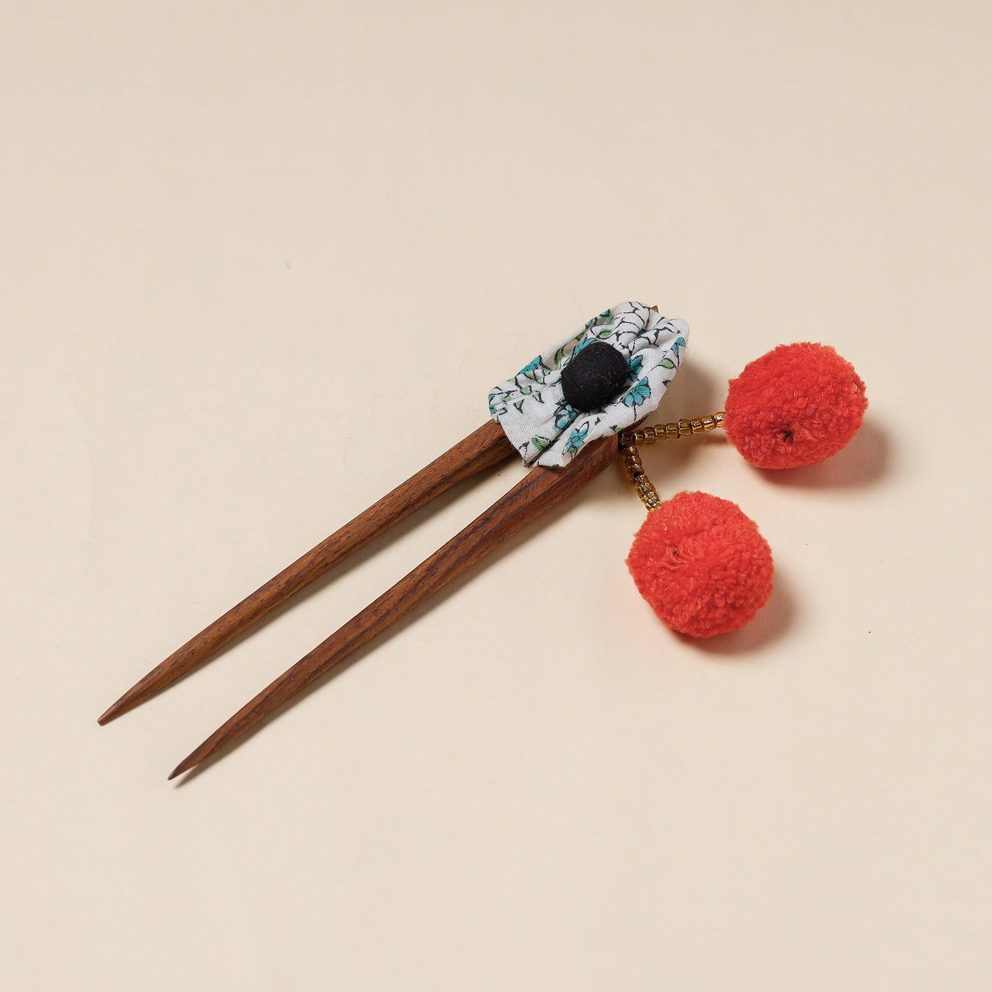 Handmade Gulmohar Flower Wooden Juda Stick
