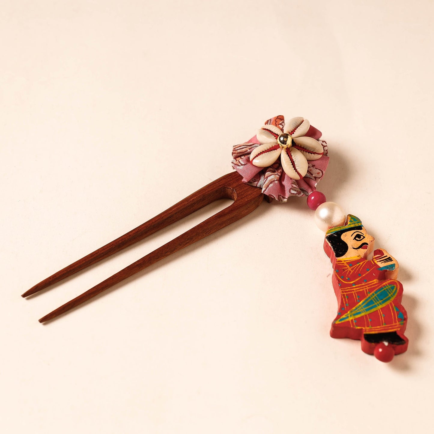 Handmade Gulmohar Flower Wooden Juda Stick